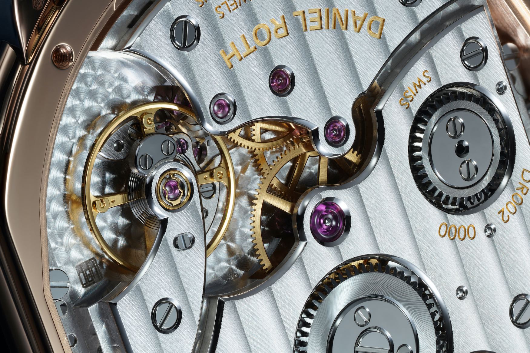 Daniel Roth EXTRA PLAT ROSE GOLD CLOSE UP movement