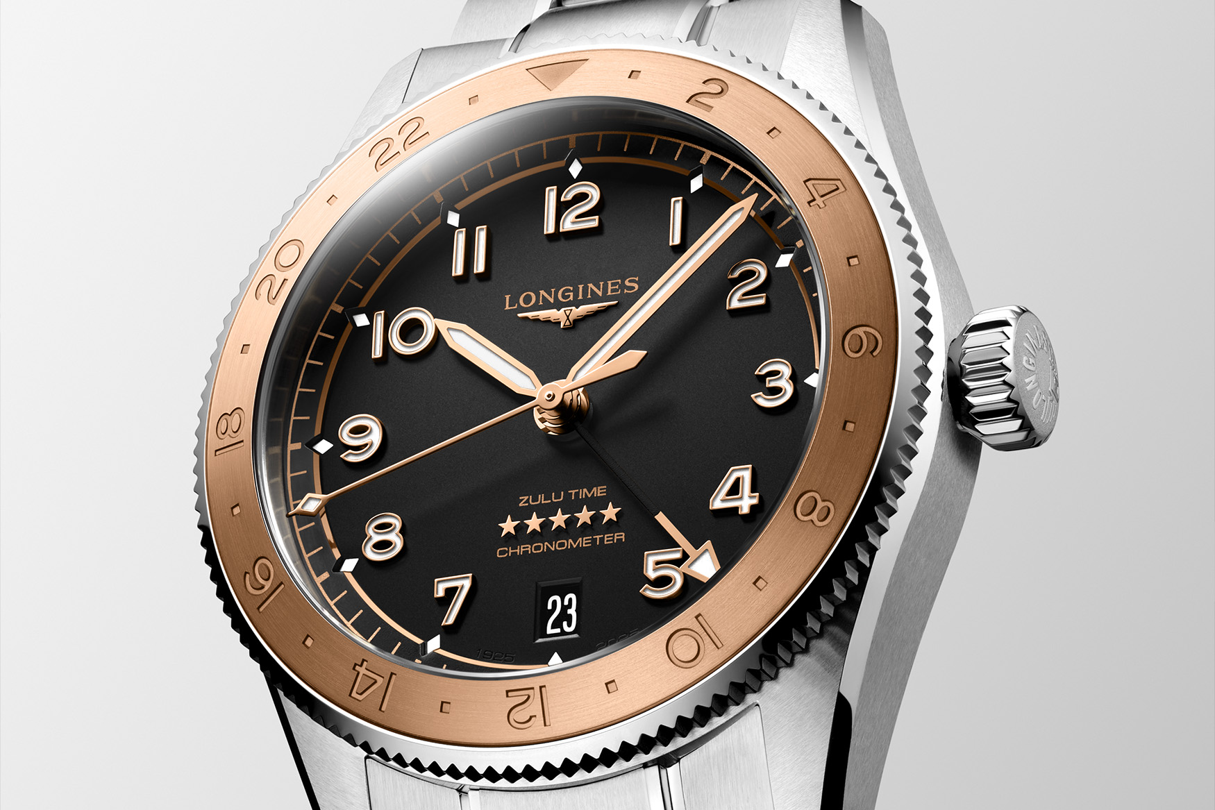Longines Spirit Zulu Time 1925 gold