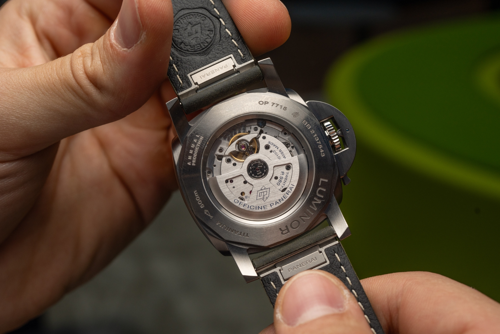 Panerai Luminor Marina Titanio Ref PAM03325 Case Back