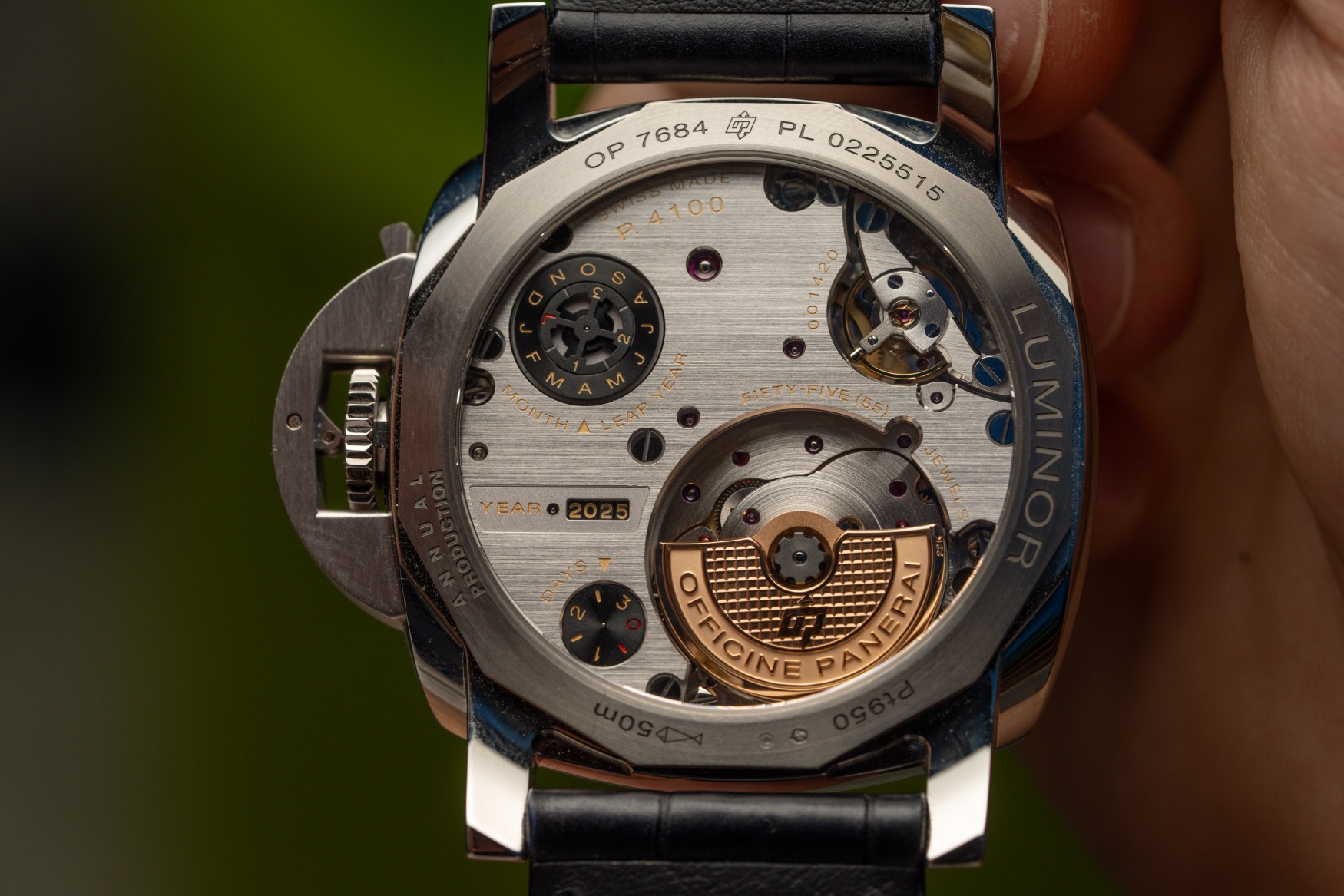 Panerai Luminor Perpetual Calendar GMT Platinumtech PAM01575 WW25 caseback