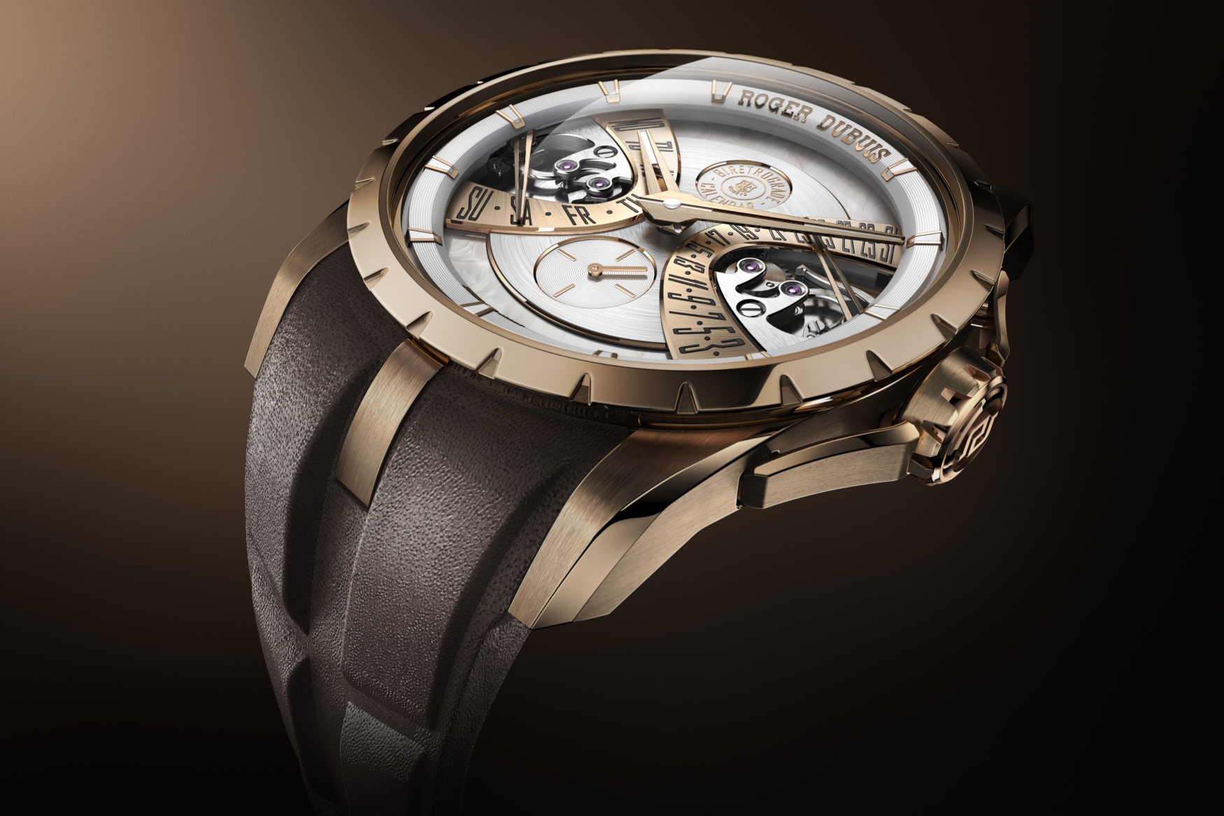Roger Dubuis Excalibur Biretrograde Calendar angled