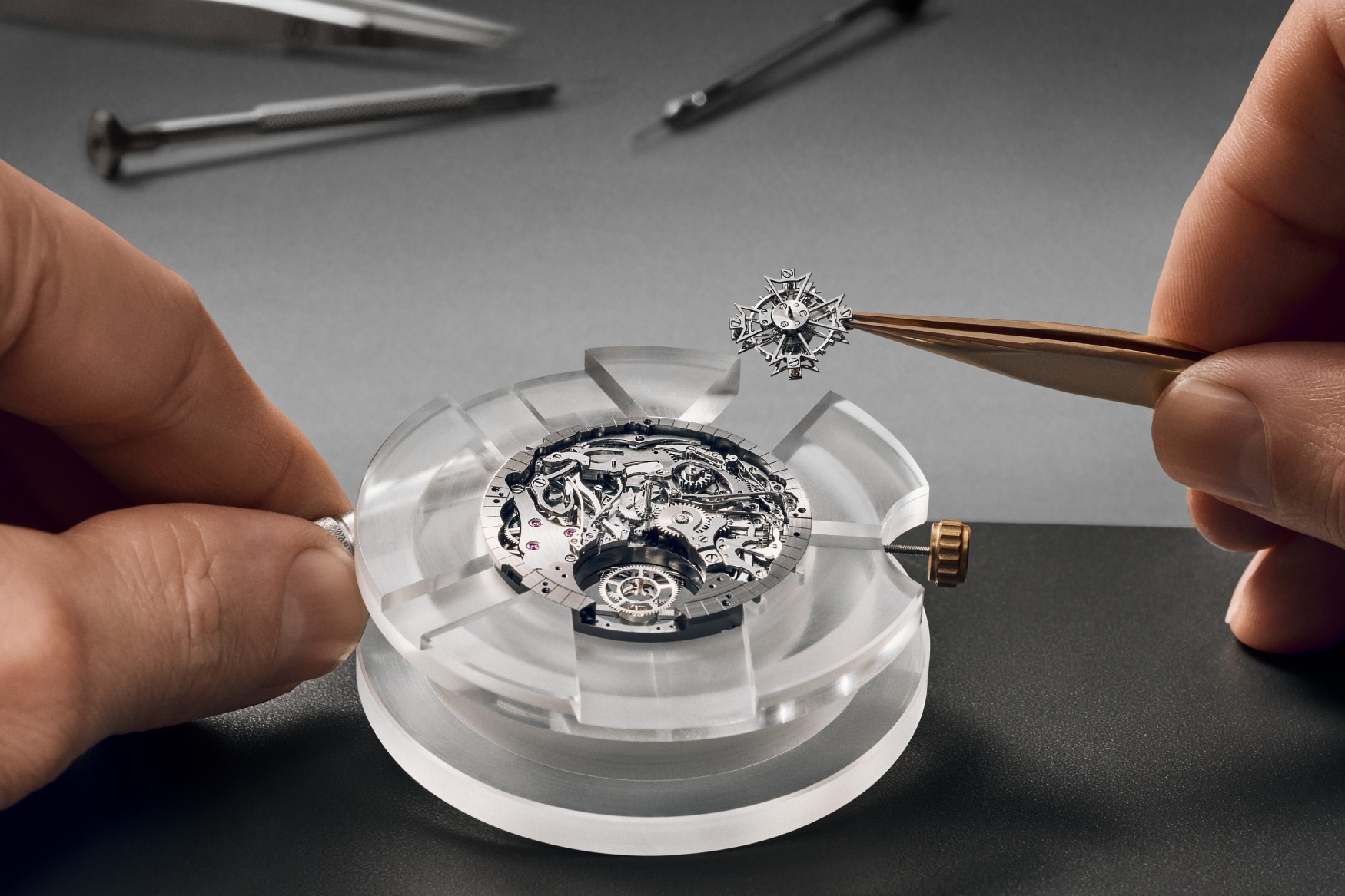Vacheron Constantin Overseas Grand Complication Openface tourbillon assembly