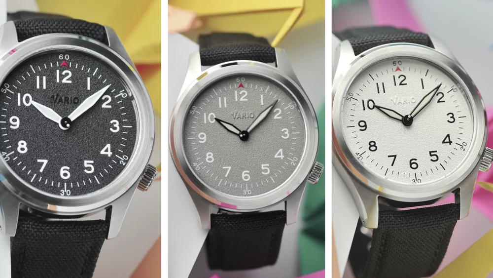 Vario broadens its range with a new field watch with a twist, the new 1945 A-11S WW2