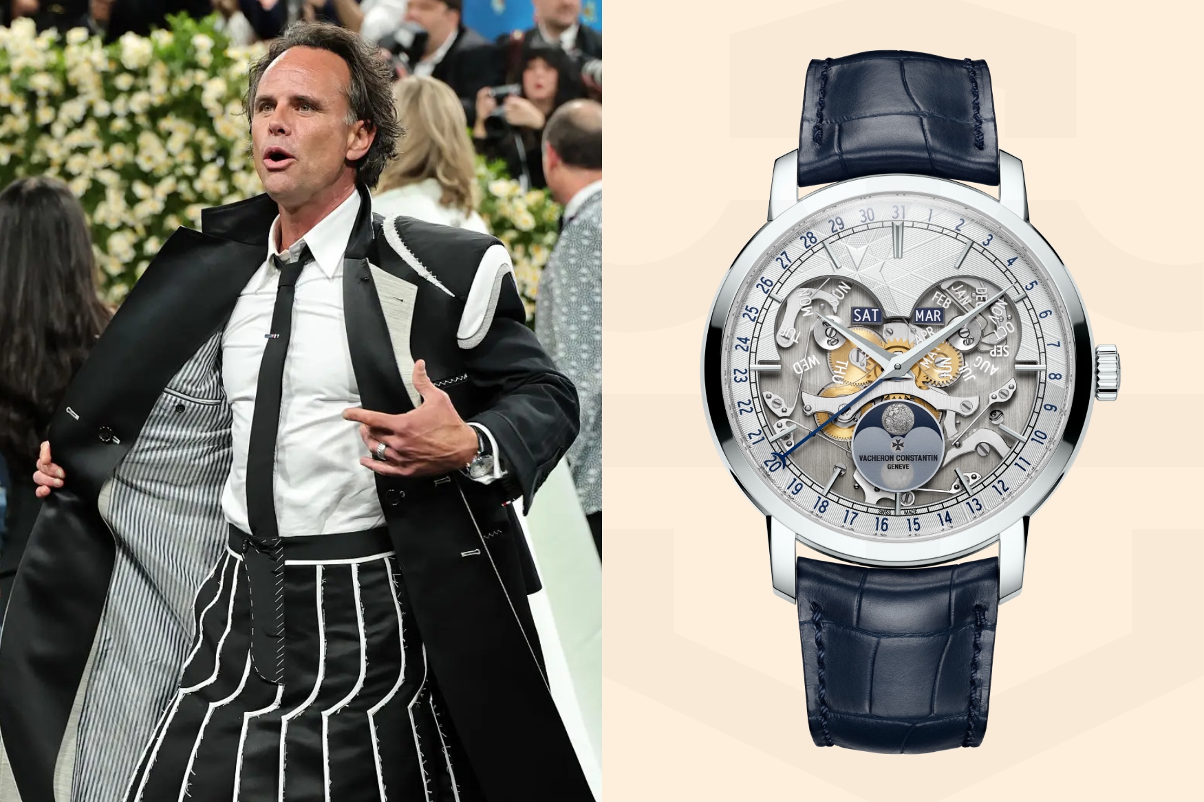 Walter Goggins Vacheron Constantin Traditionnelle Complete Calendar Openface