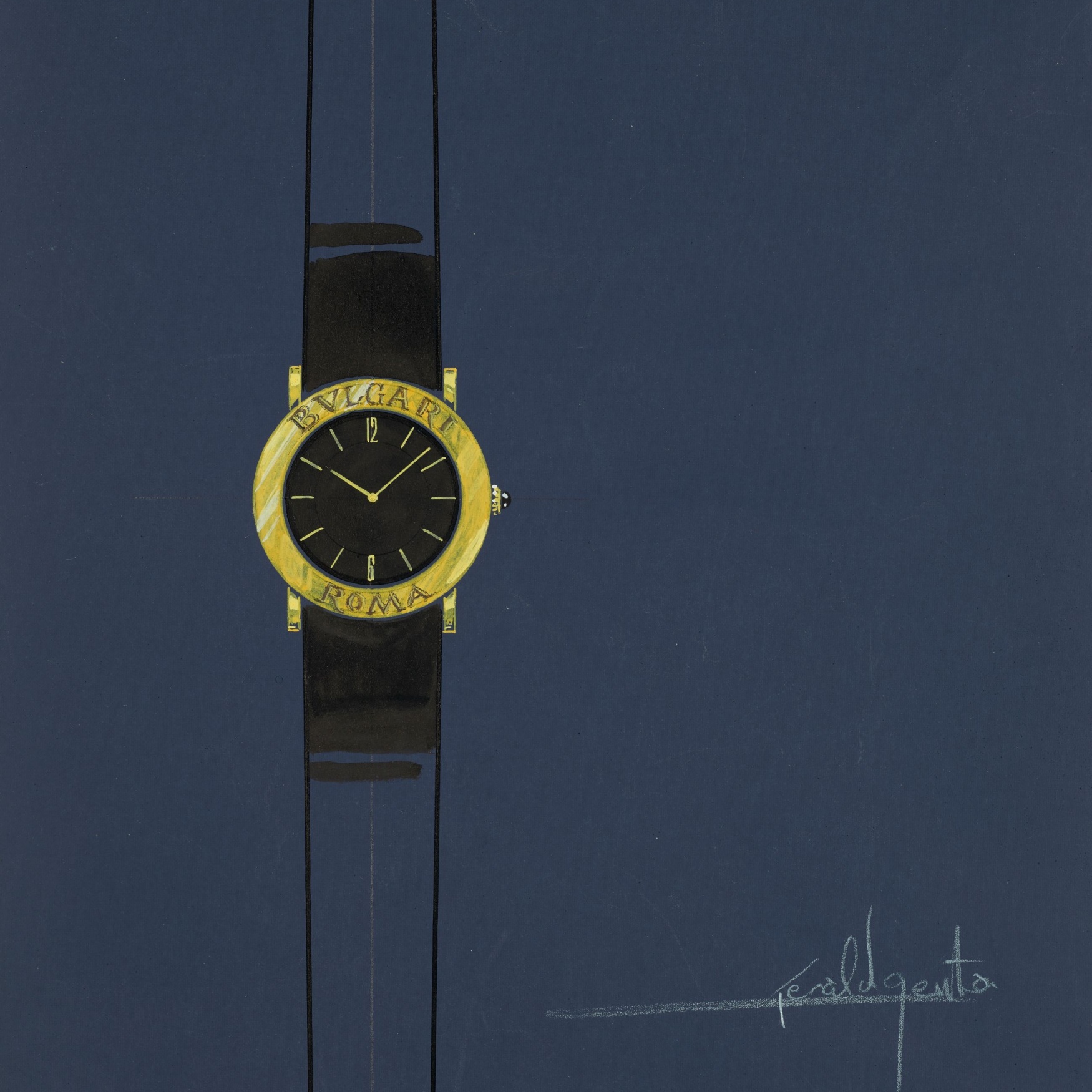 bulgari roma gerald genta sketch