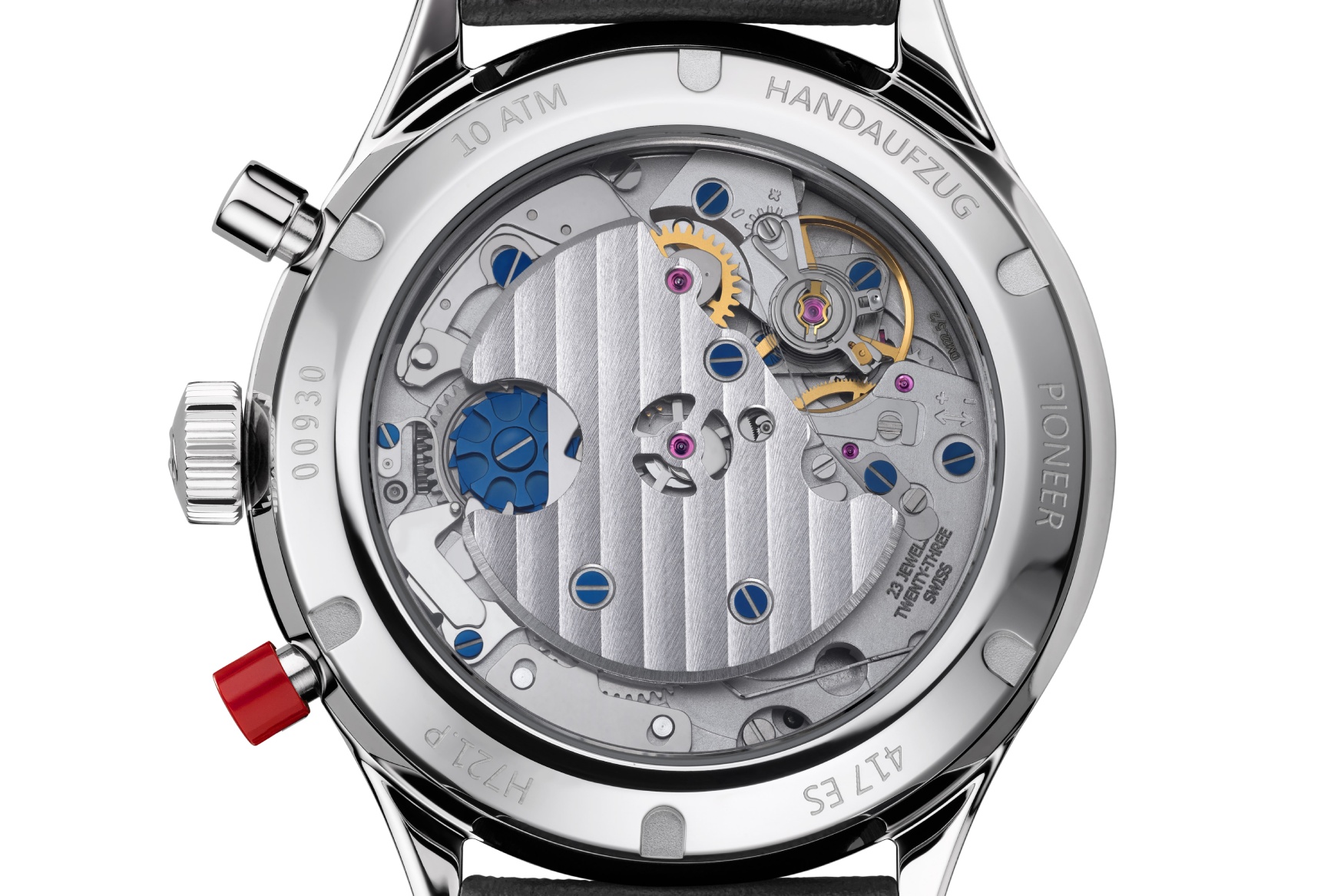 hanhart 417 es heritage flyback 42mm caseback