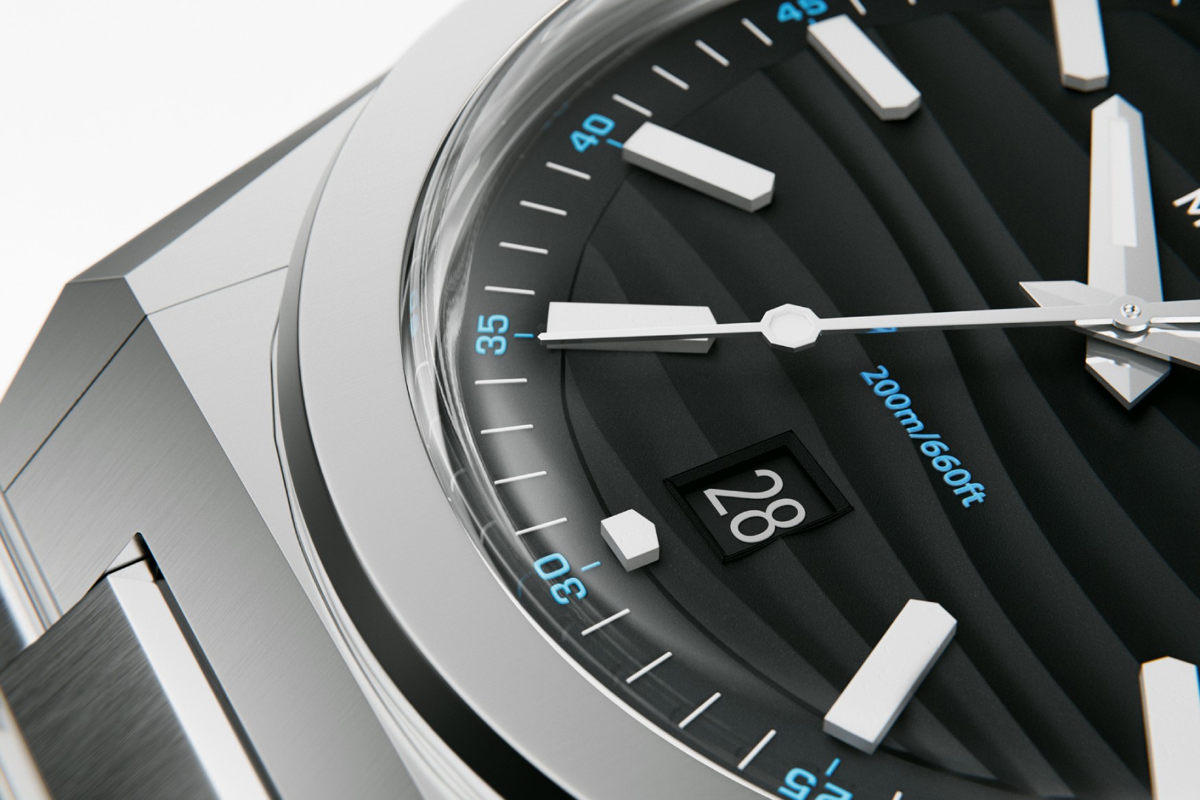 Monco Model 01 Black Dial Close-up