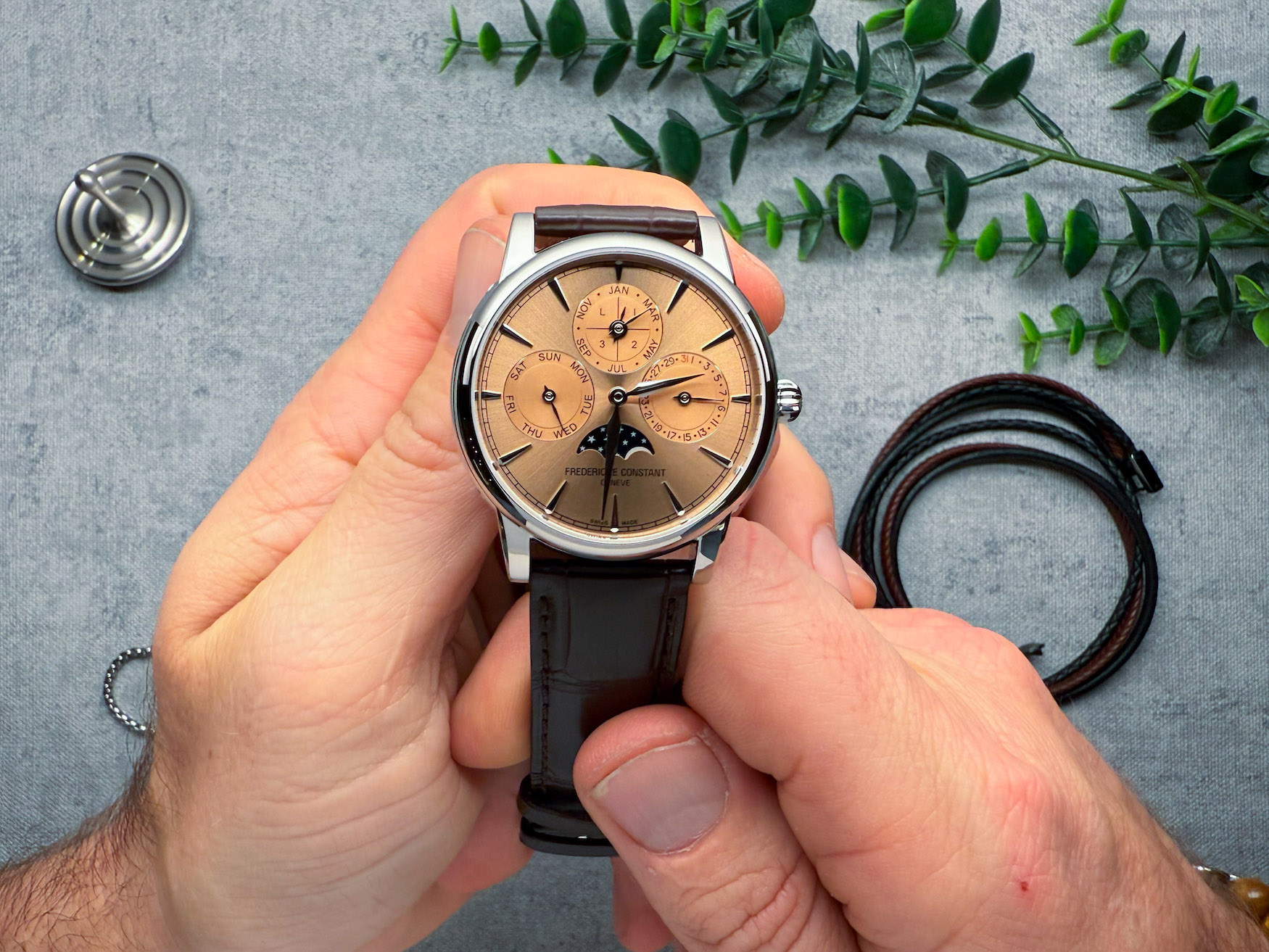 Frederique Constant Classic Perpetual Calendar Manufacture Salmon Dial 4