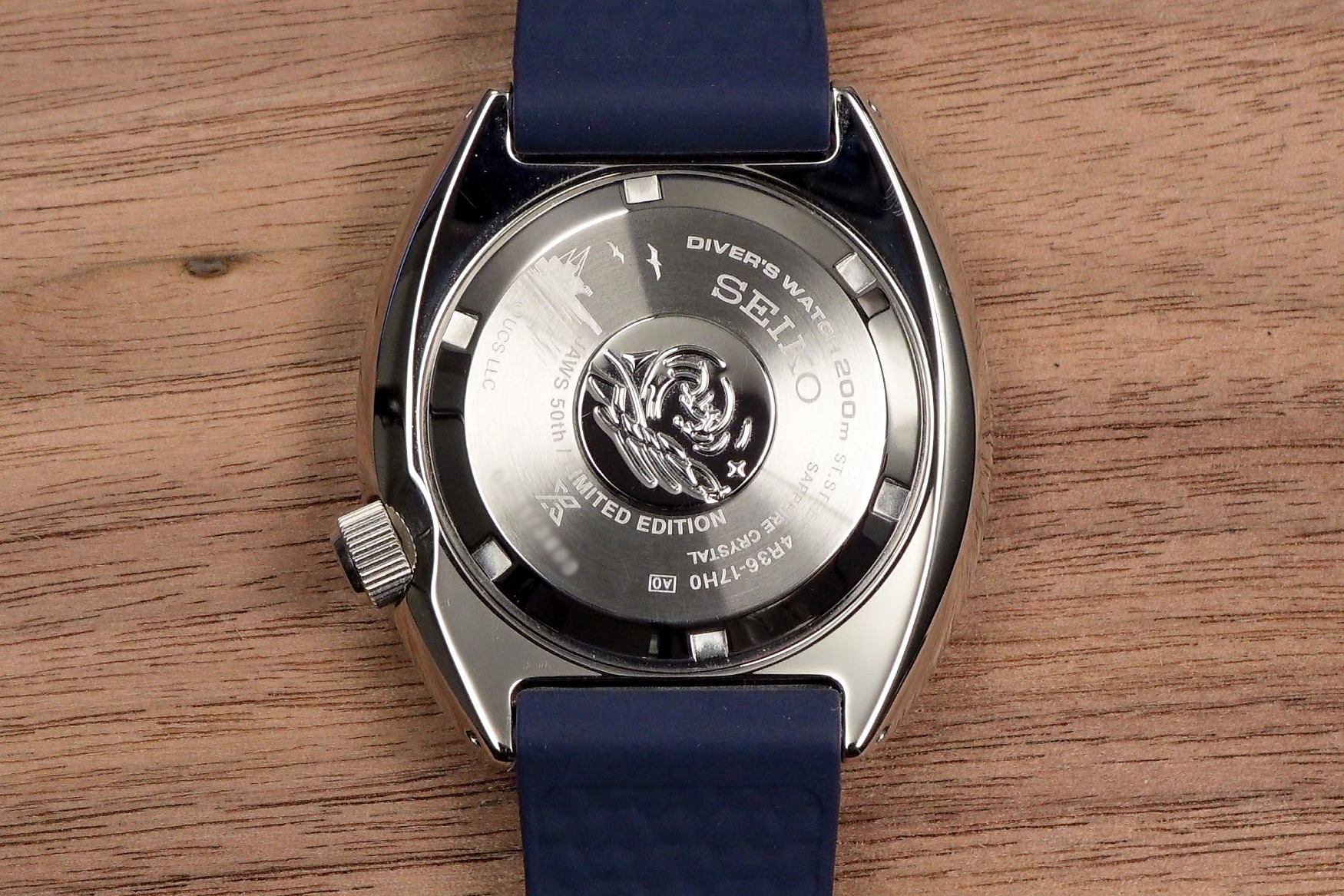 Seiko Prospex SRPL81K Jaws 50th Anniversary caseback