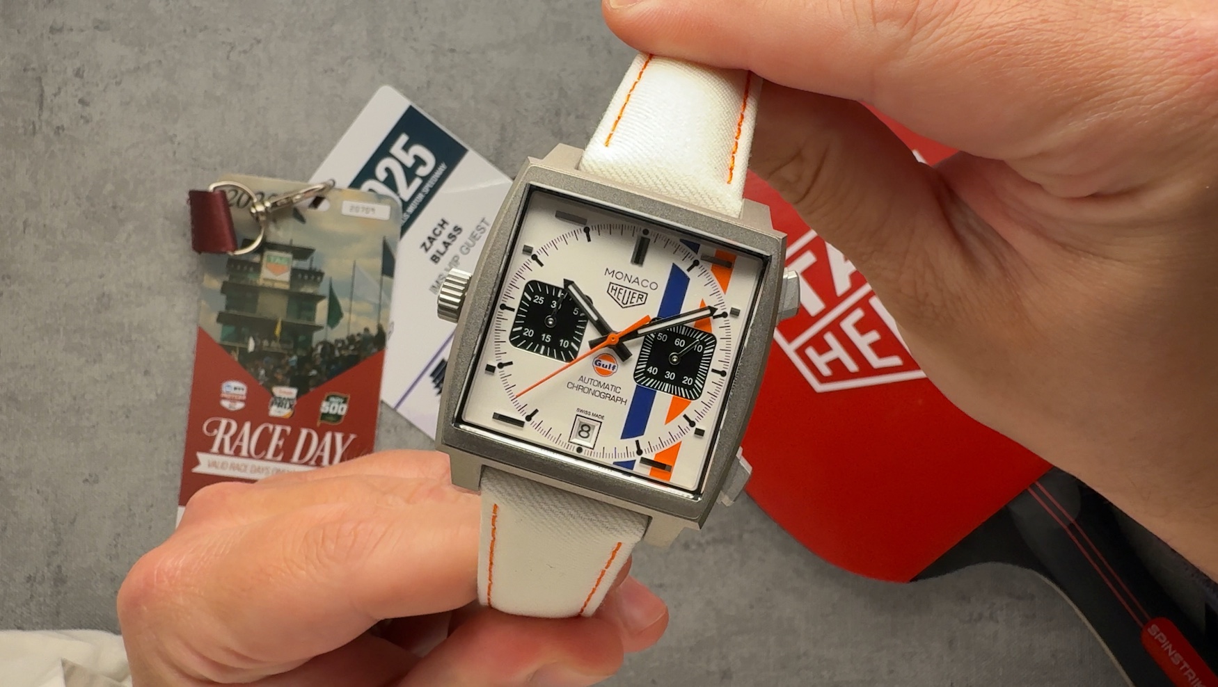 Tags Heuer Monaco Chronograph x Gulf Dial Front