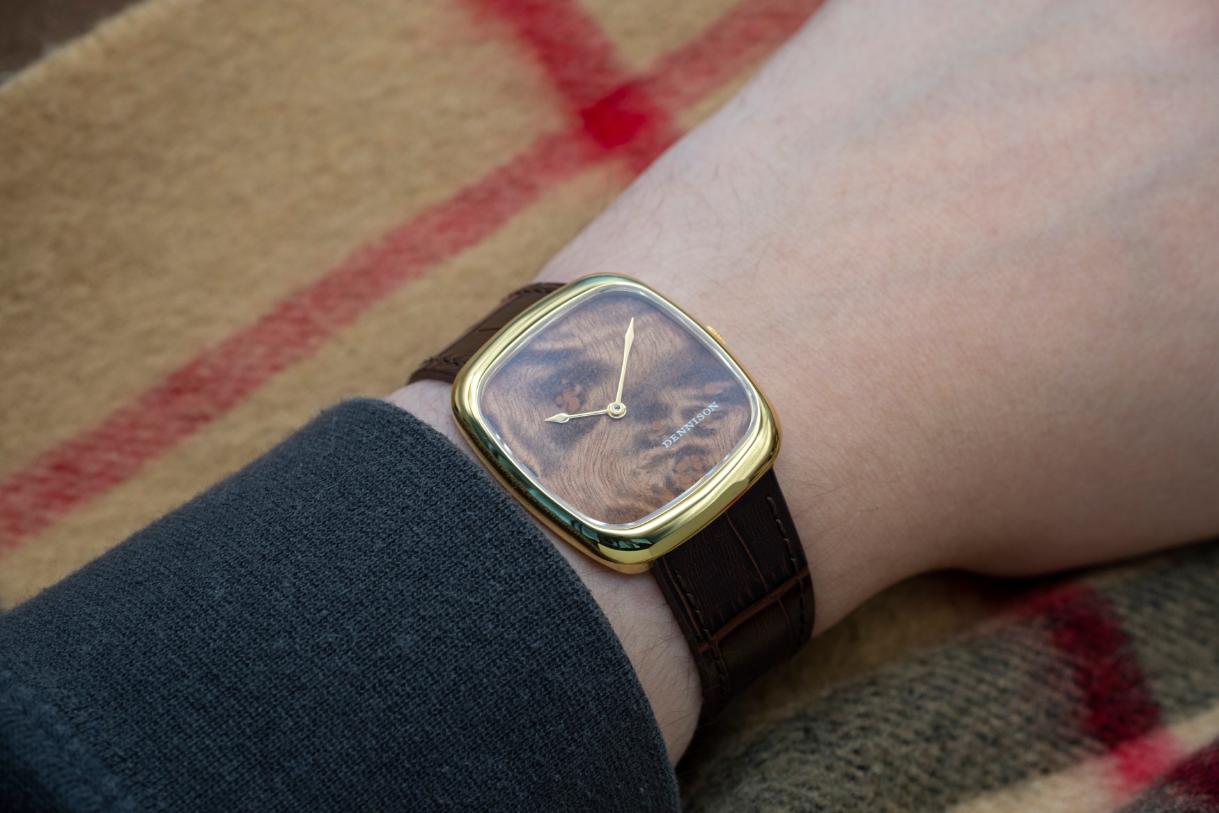 dennison ald collection wood dial wrist