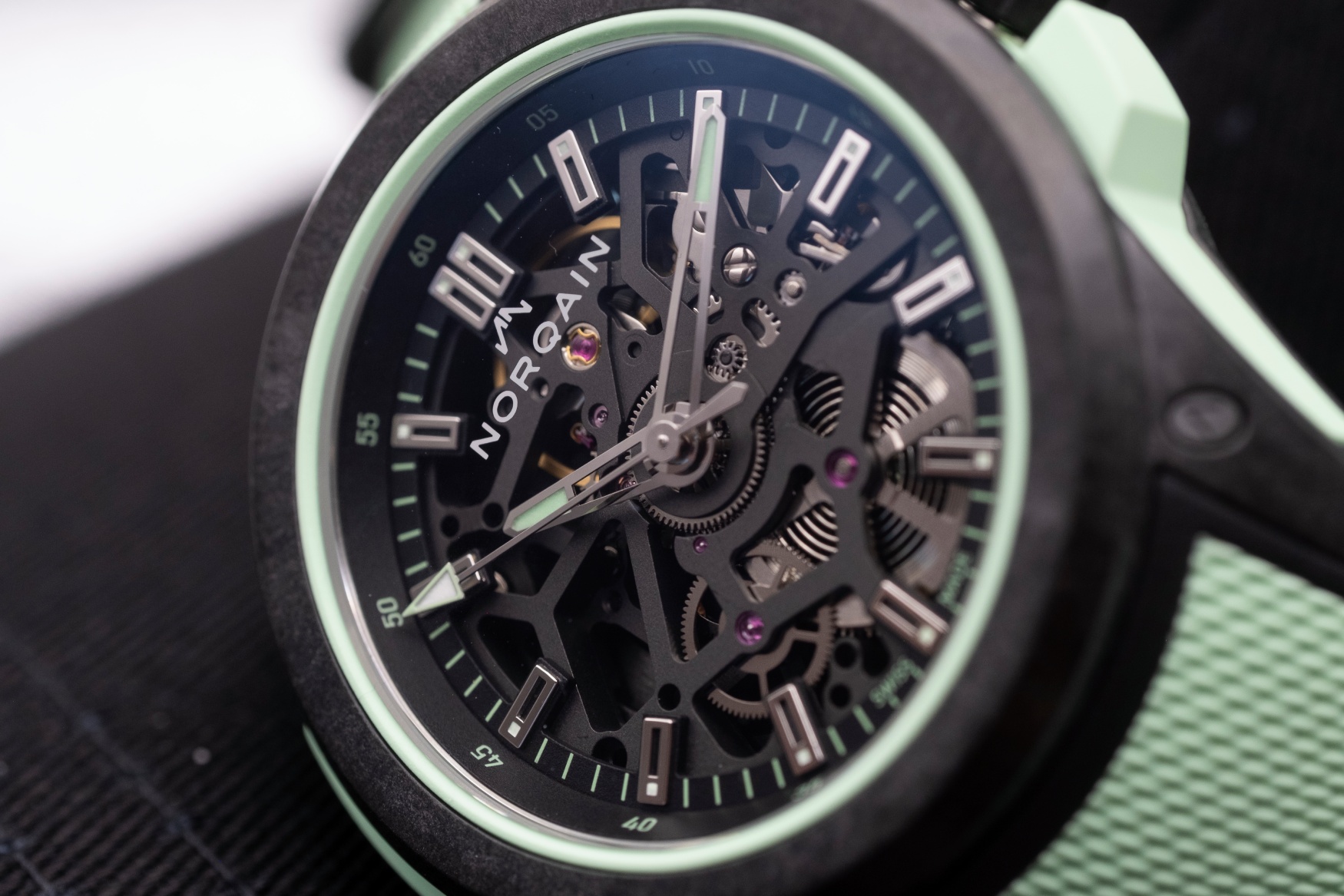 norqain wild one 39mm dial close up 2