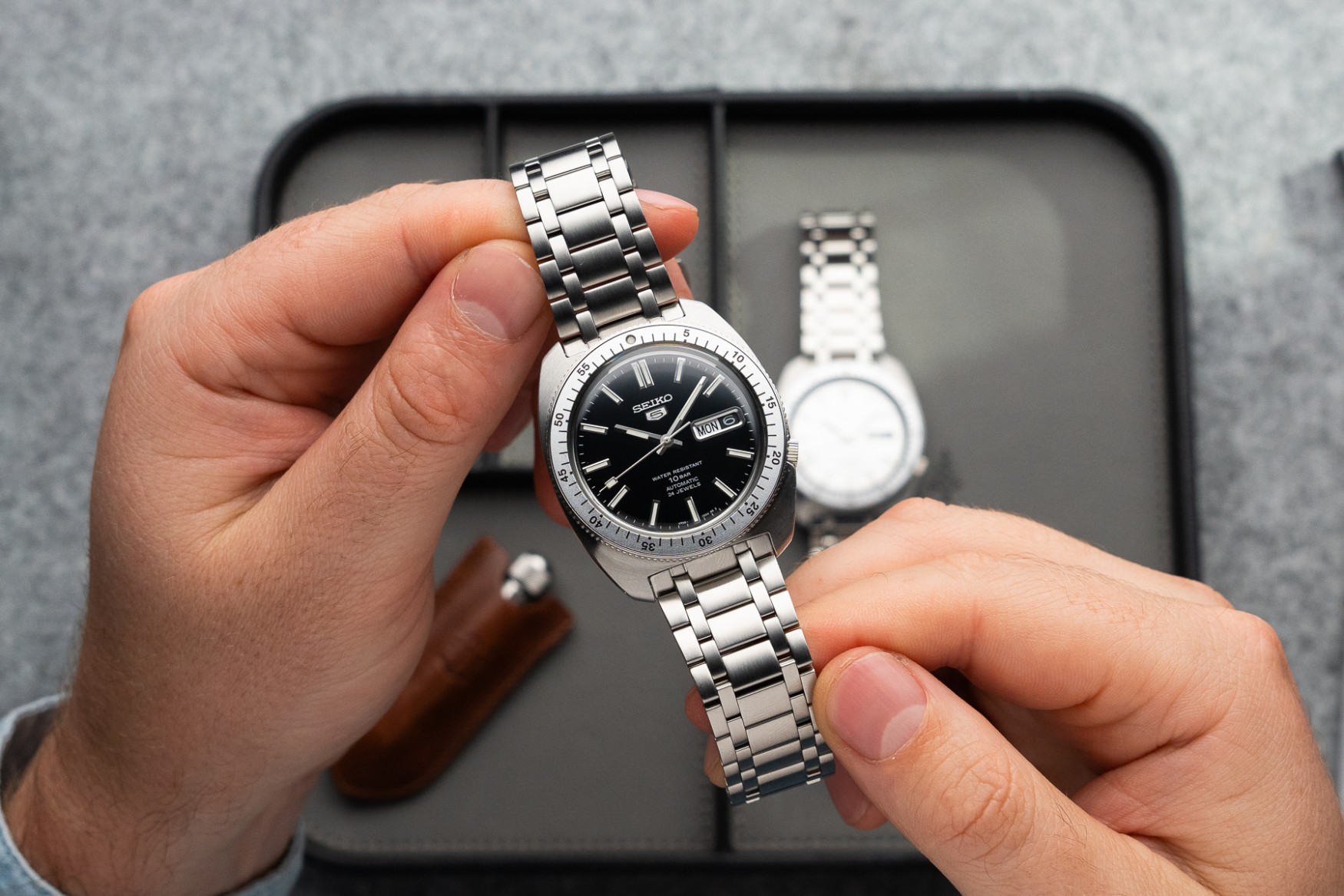 seiko 5 sports gene kranz black srpl93 dial