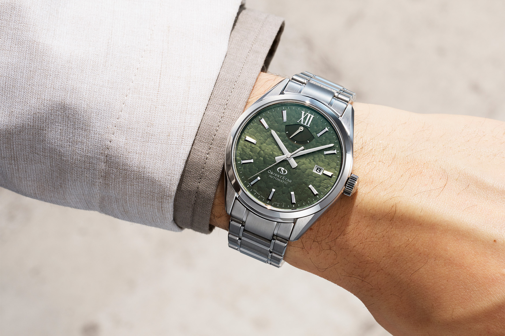 Orient Star M34 F8 date green dial 1