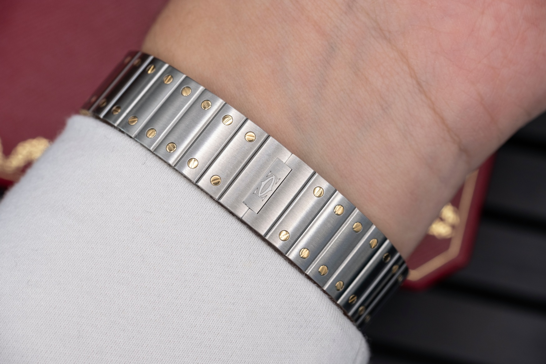Cartier Santos de Carties Mall Tone Bracelet