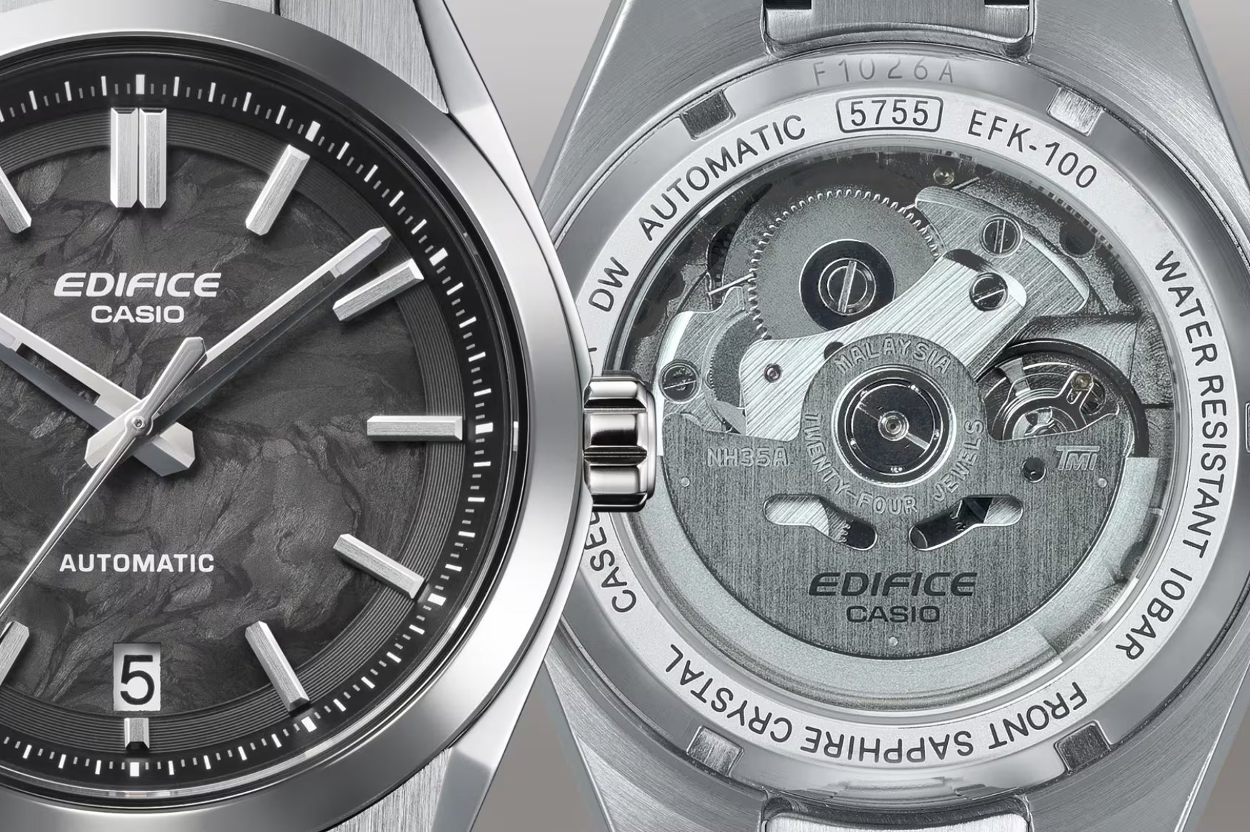 Casio EFK 100CD 1A Forged Carbon Movement