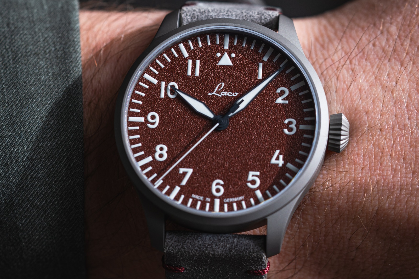Laco 100 o'clock giveaway on the wrist