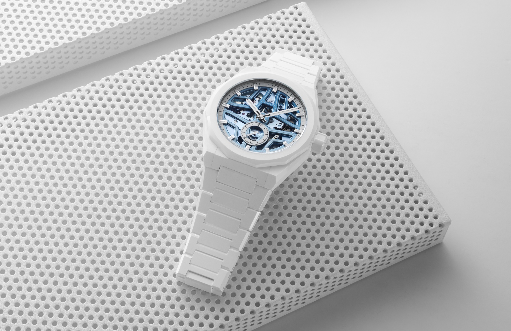 Zenith Time Tide Skyline Skeleton White Surfer Ceramic 21