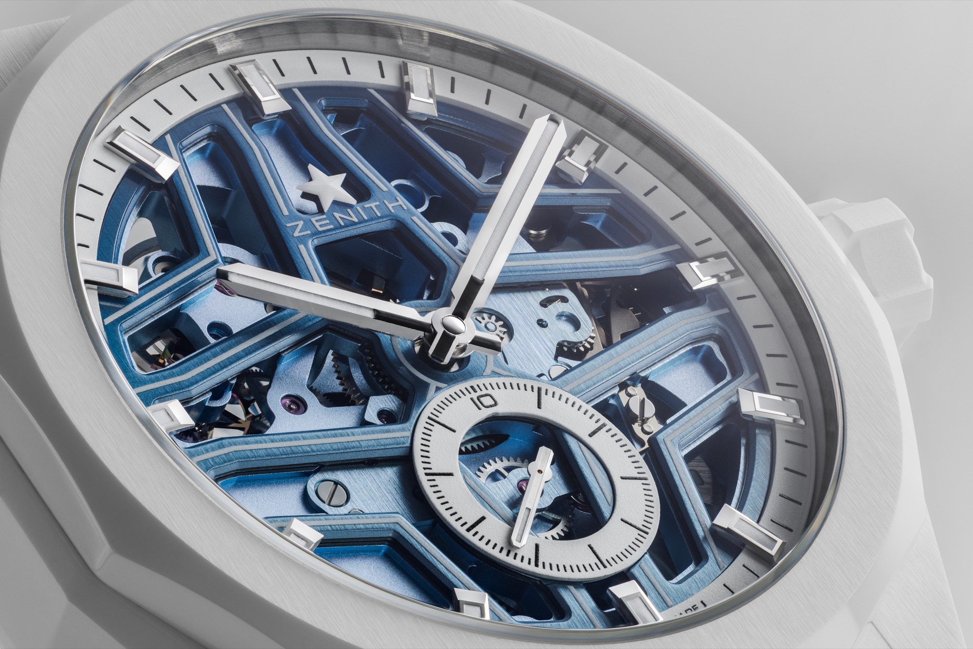 zenith time tide defy skyline skeleton white surfer ceramic 9