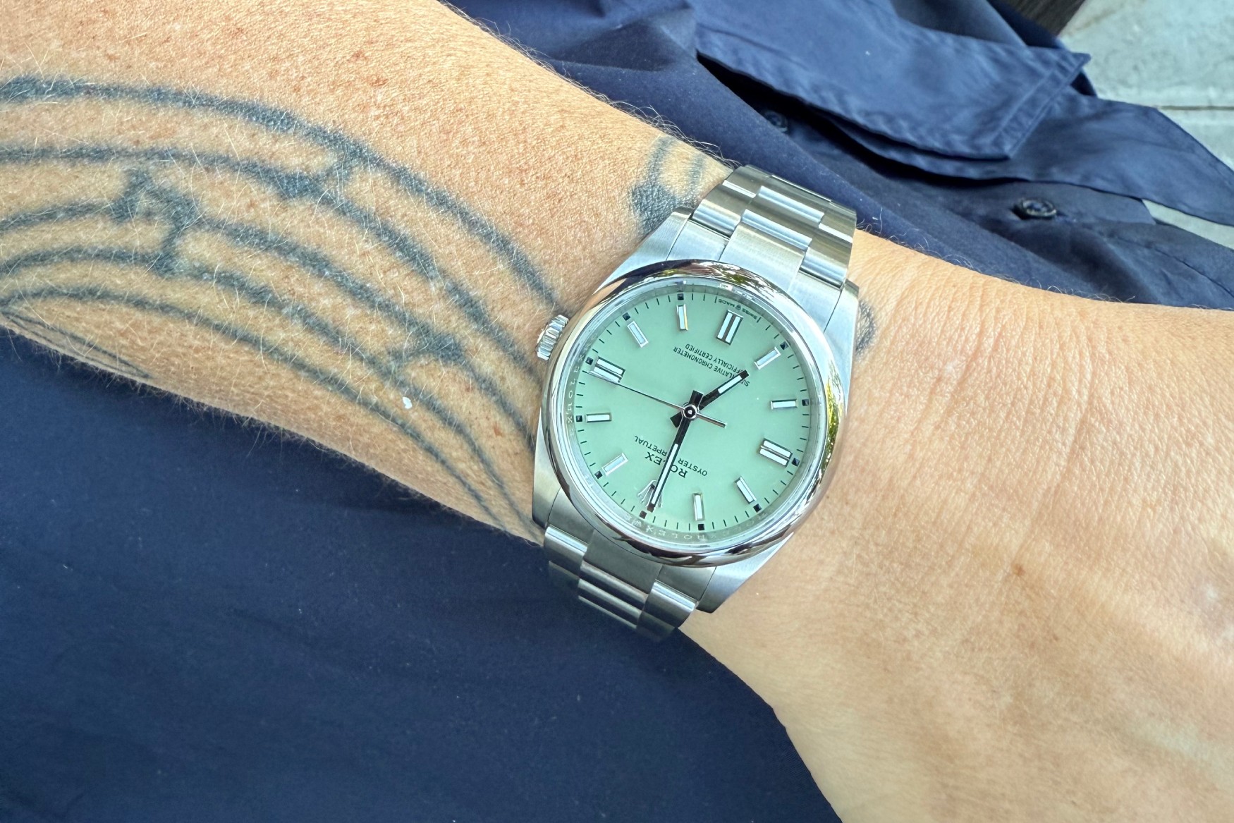 Rolex Oyster Perpetual 36 Pistachioist Shot