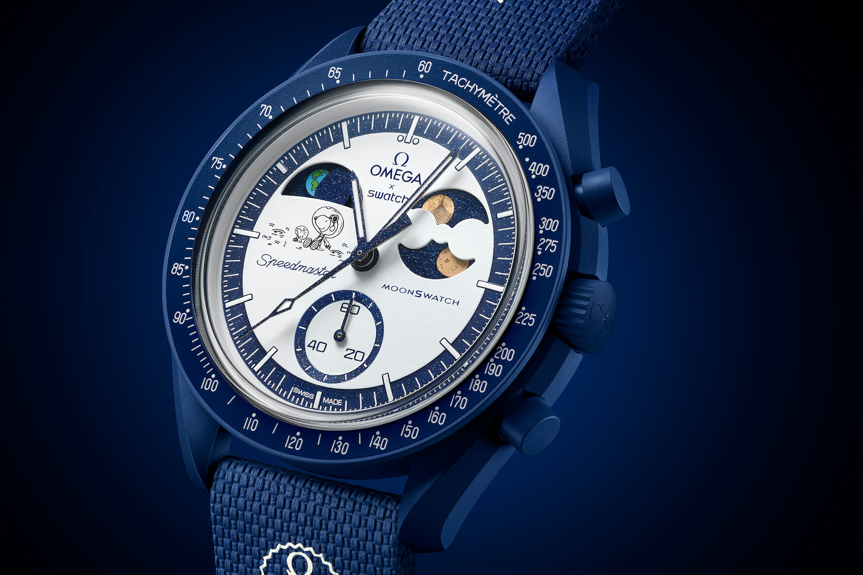 SWATCH X OMEGA MOONSWATCH MISSION TO EARTHPHASE – MOONSHINE GOLD SO33N701L 3