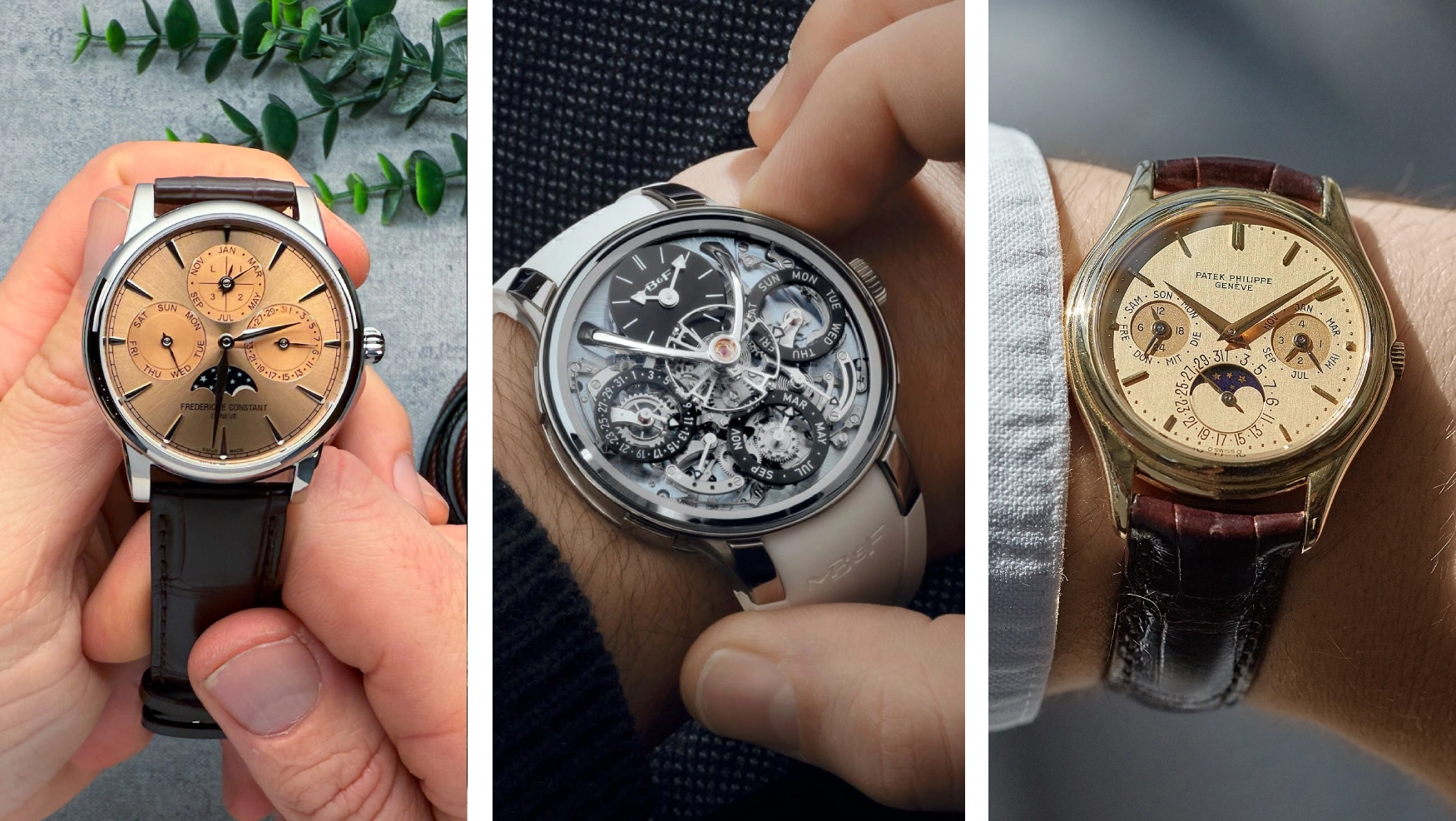frederique constant mb and f patek philippe perpetual calendar buying guide feature