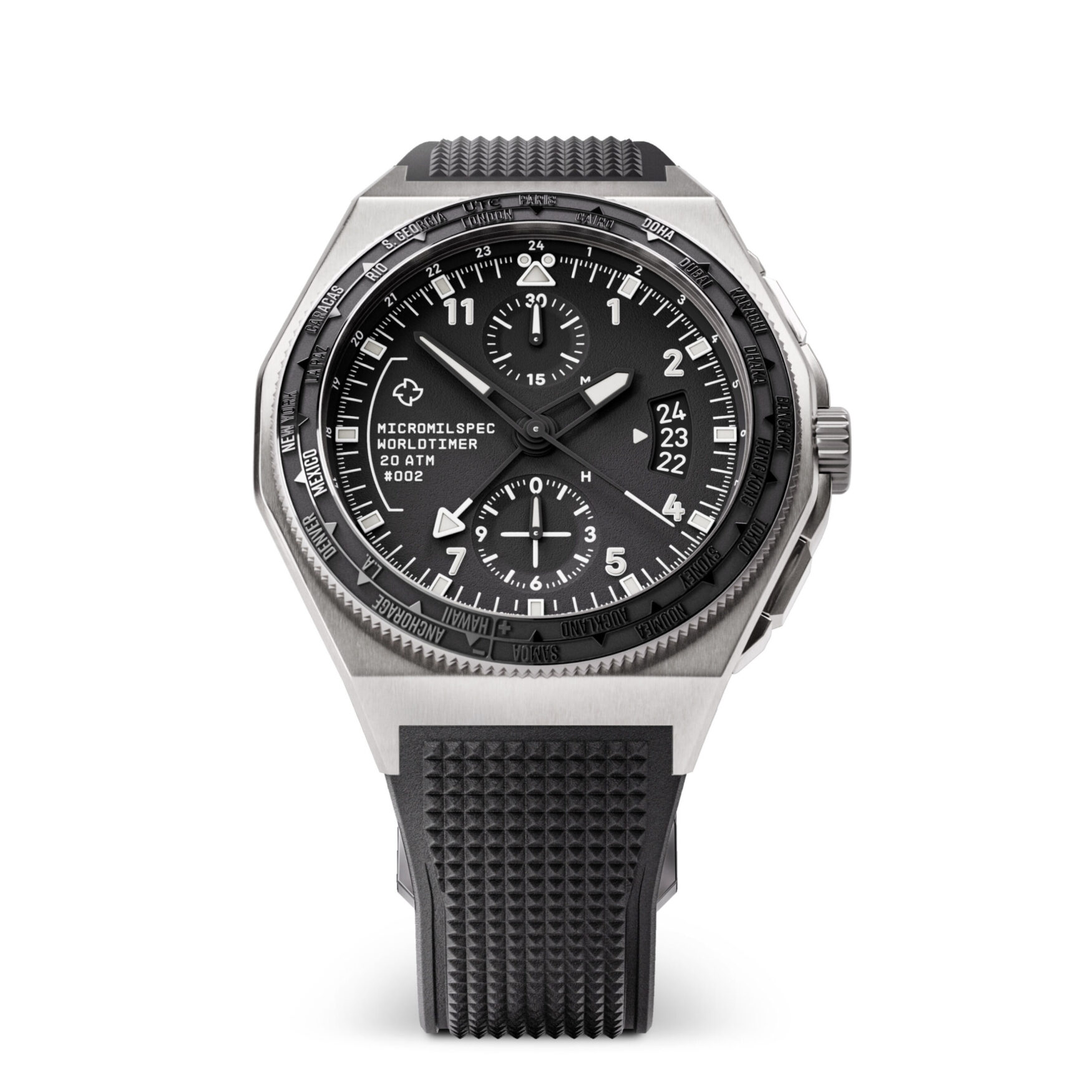 270 WorldTimer Rubber Black Front