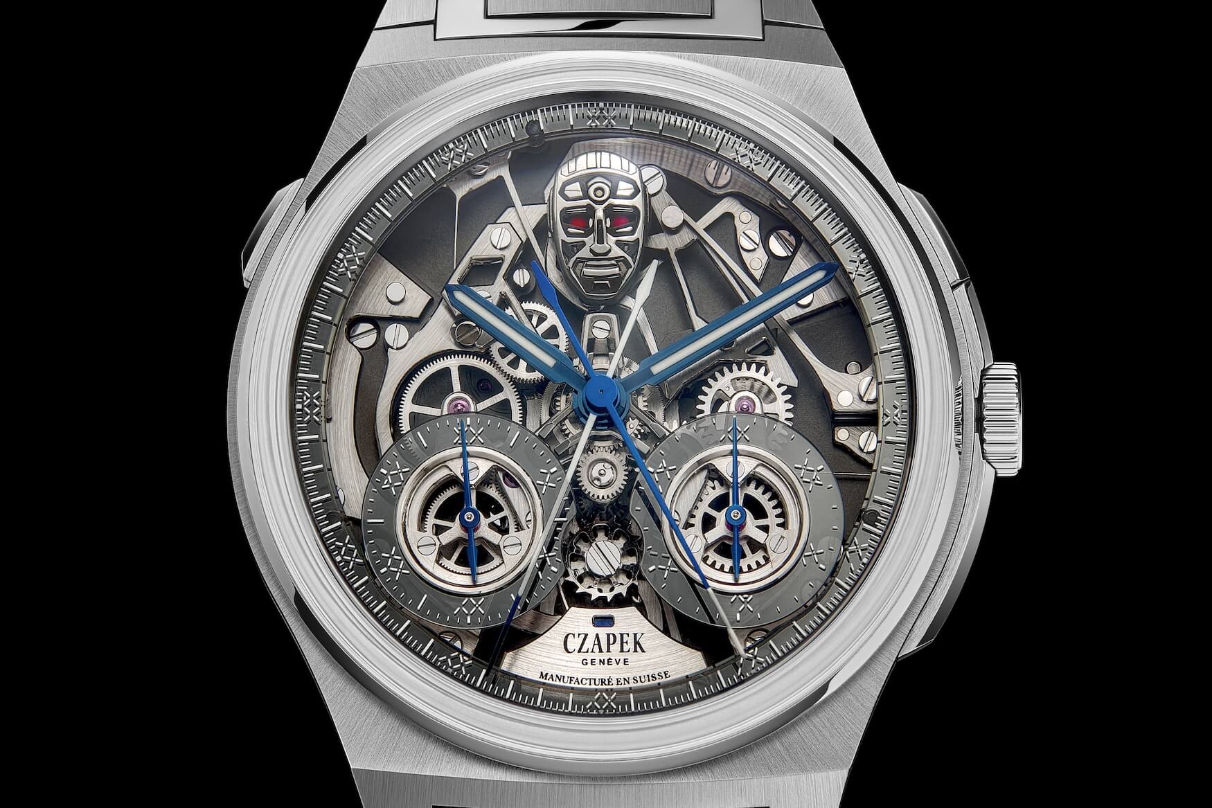 Czapek Antarctique Rattrapante rur dial