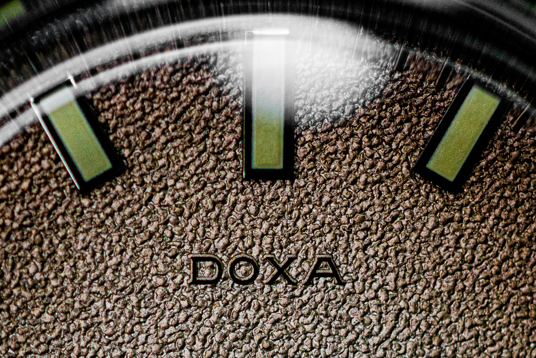 Doxa Sub 200 Dune Dial Close Up