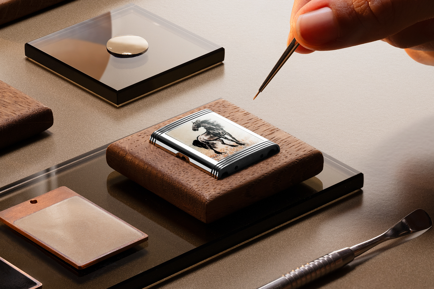 JLC Reverso Xu Beihong Case Back Enamel