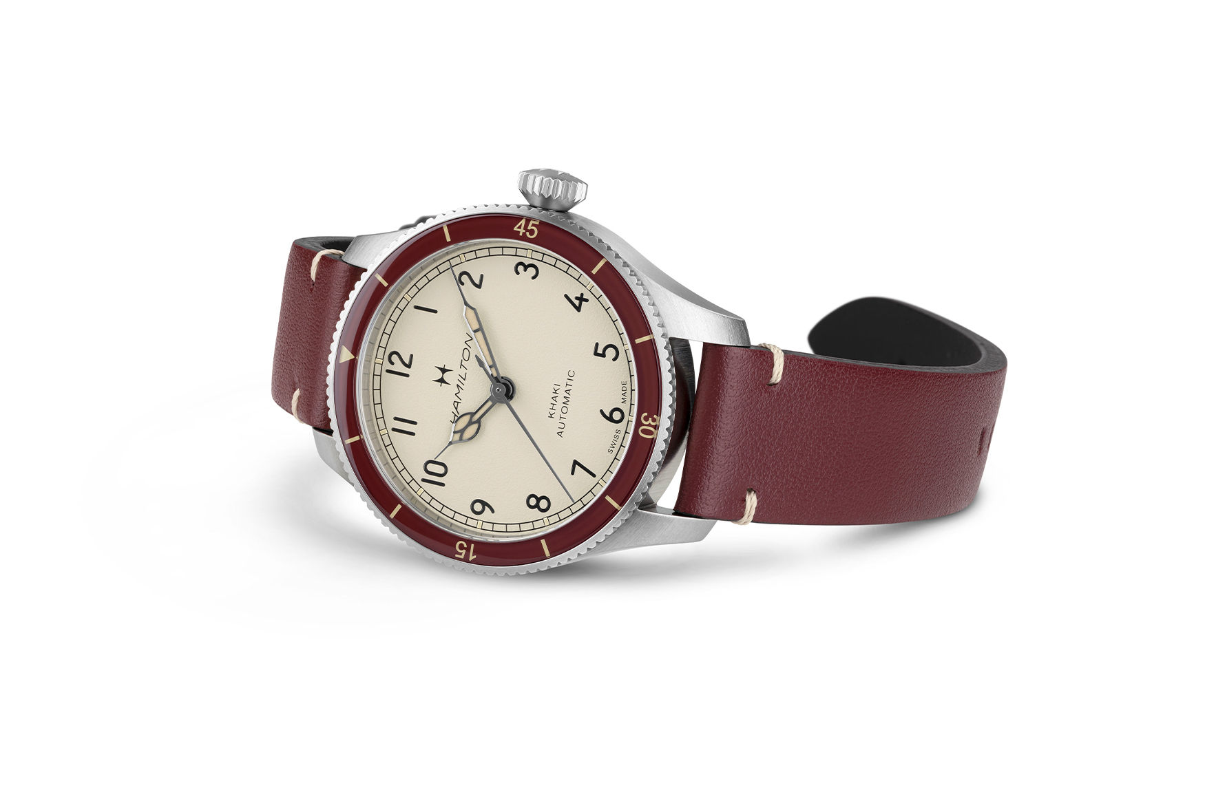 Khaki Aviation Pilot Pioneer auto 38 burgundy