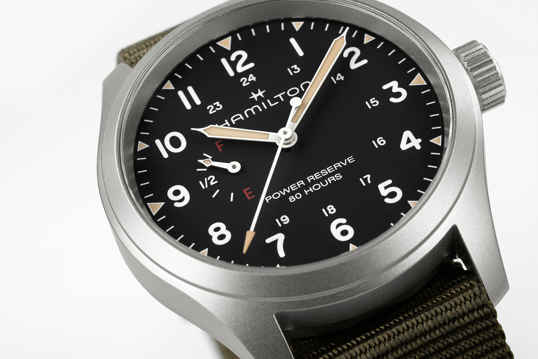 Khaki field power reserve black strap