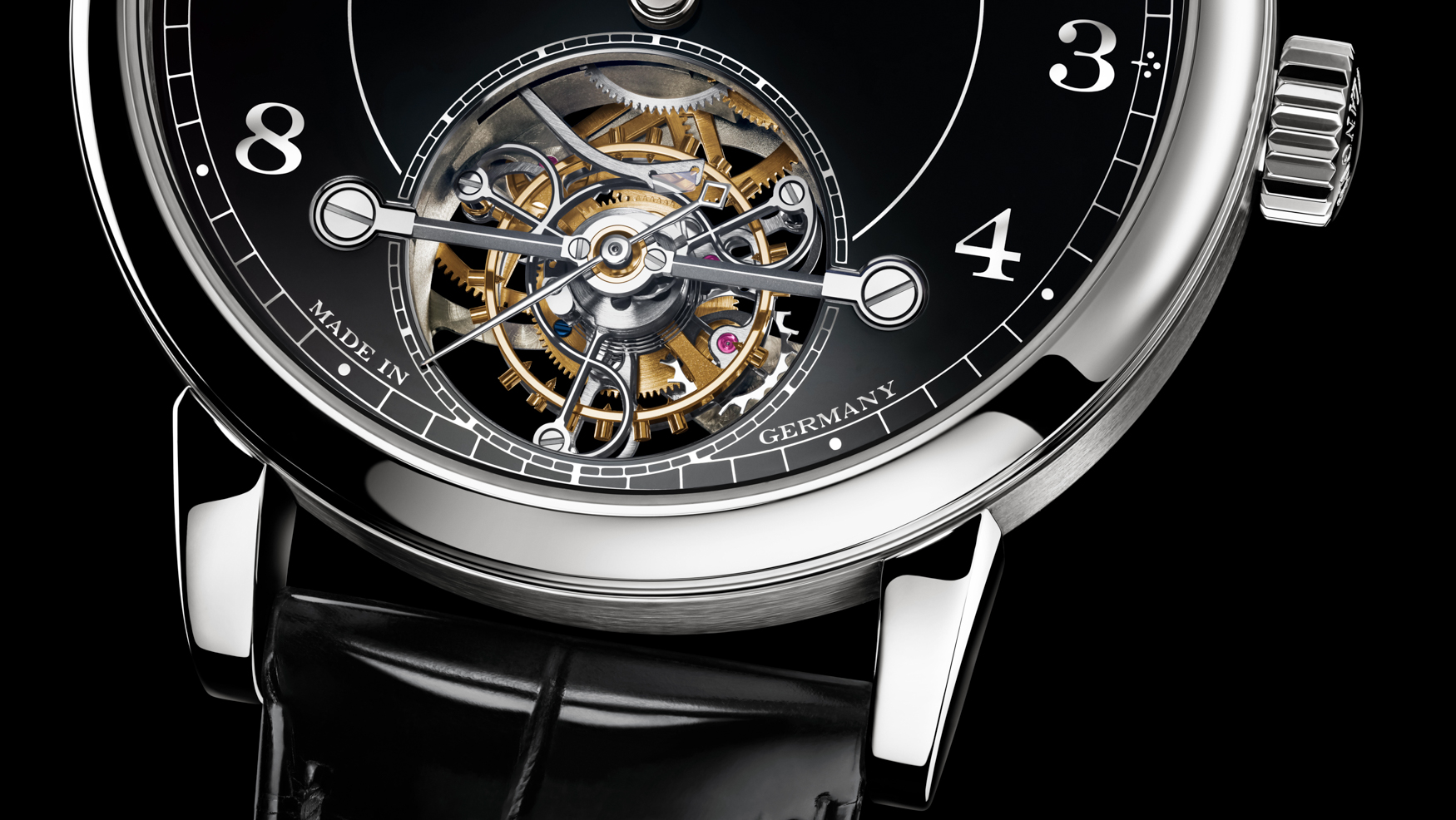 A. Lange & Söhne’s September slate pairs two studies in precision: a platinum 1815 Tourbillon plus a sultry salmon Richard Lange Jumping Seconds