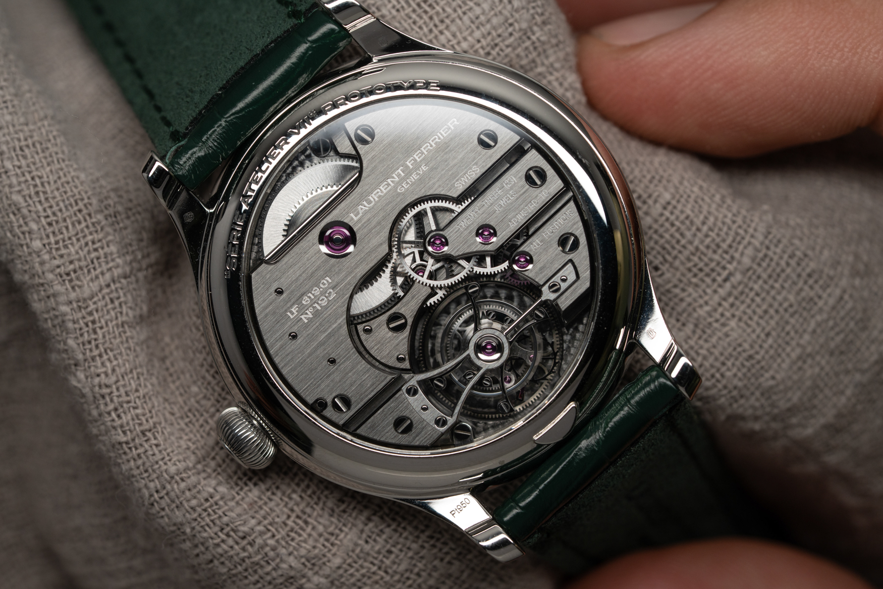 Laurent Ferrier Classic Tourbillon Teal Serie Atelier Case Back 2