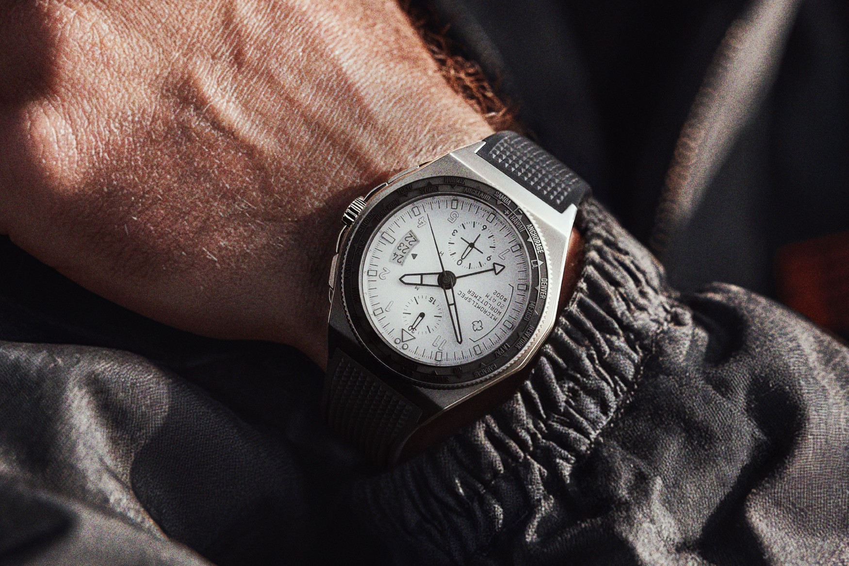 Micro Mill Spec Pilot World Timer on the Wrist