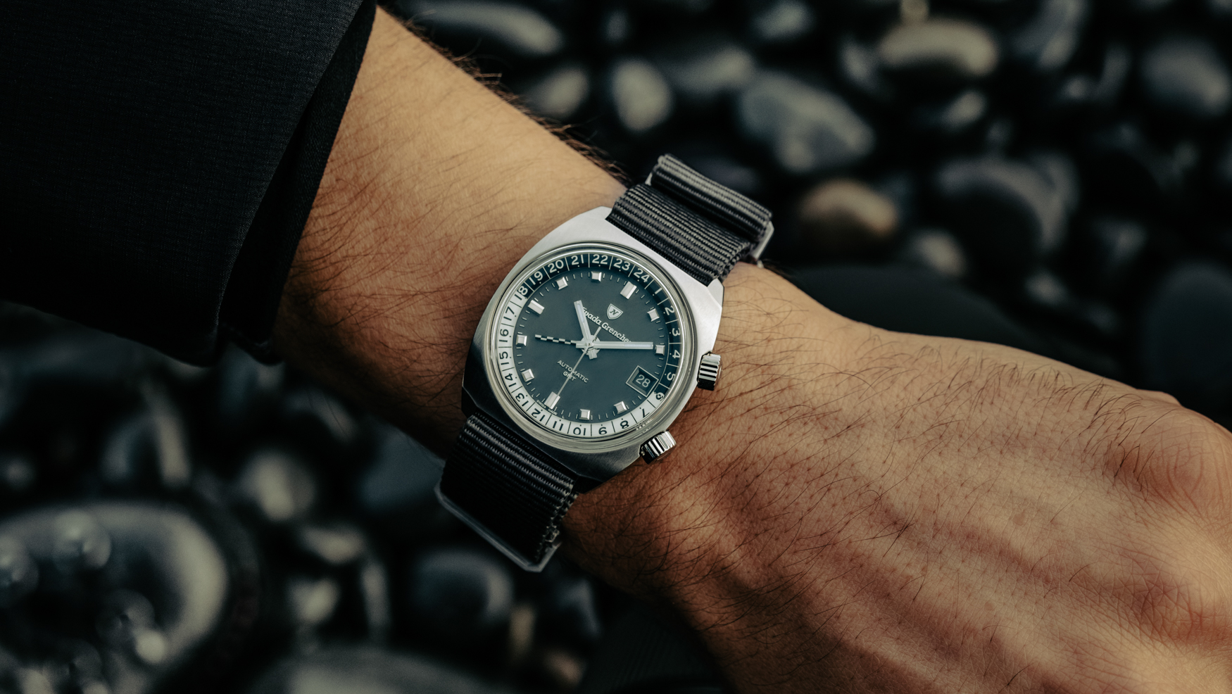 Nivada Grenchen’s Antarctic GMT returns in a 36mm Hodinkee limited edition