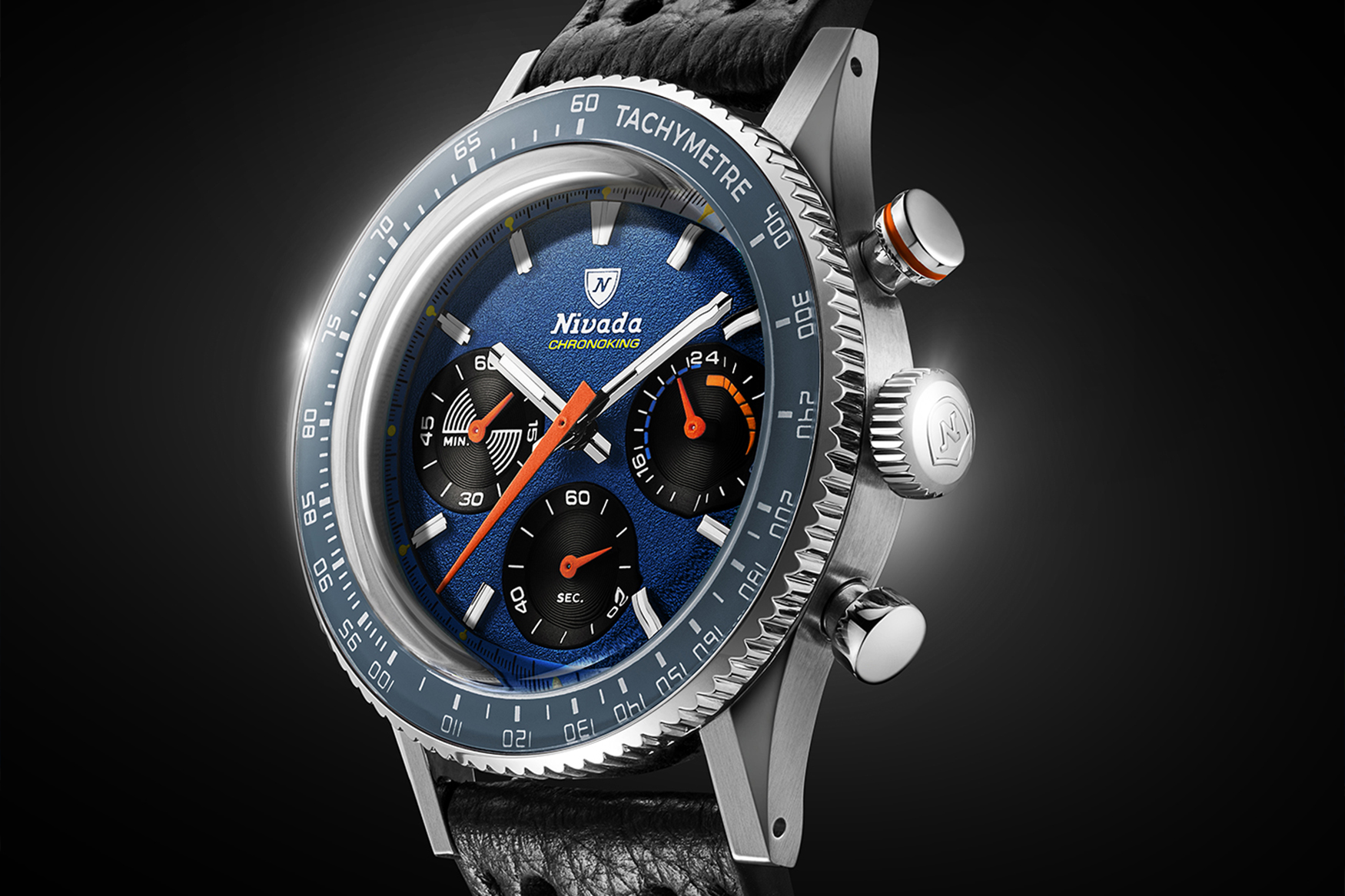 Nivada Grenchen Chronoking Racing Blue Calal
