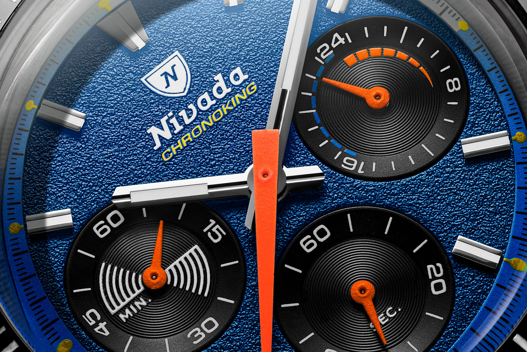 Nivada Grenchen Chronoking Racing Blue Dial