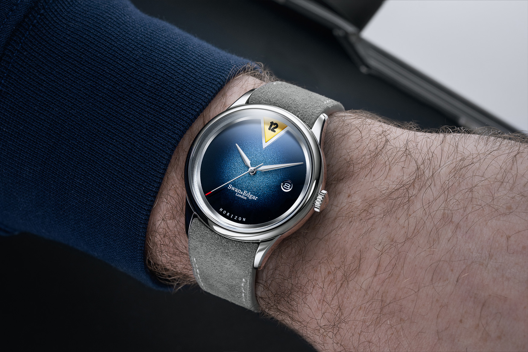 Swan & Edgar Horizon blue enamel dial wrist
