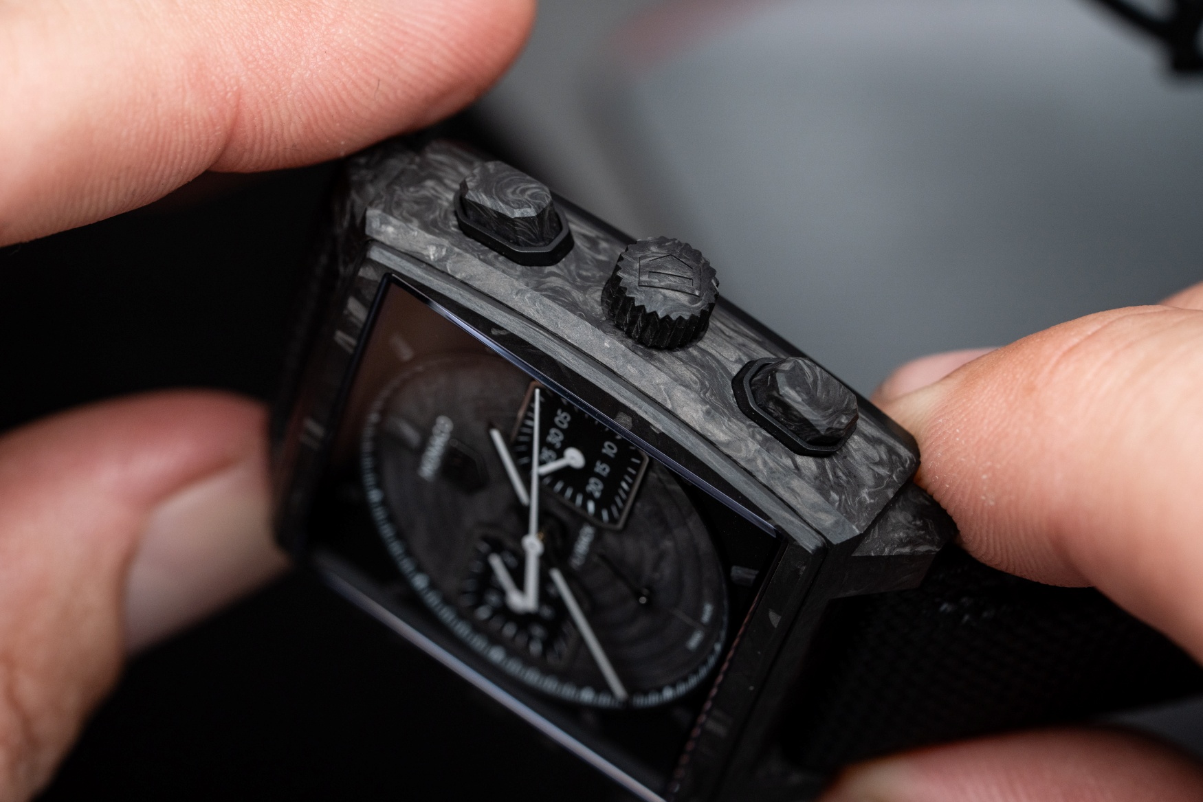 TAG Heuer Monaco Flyback Chronograph TH Carbonspring GWD25 case side