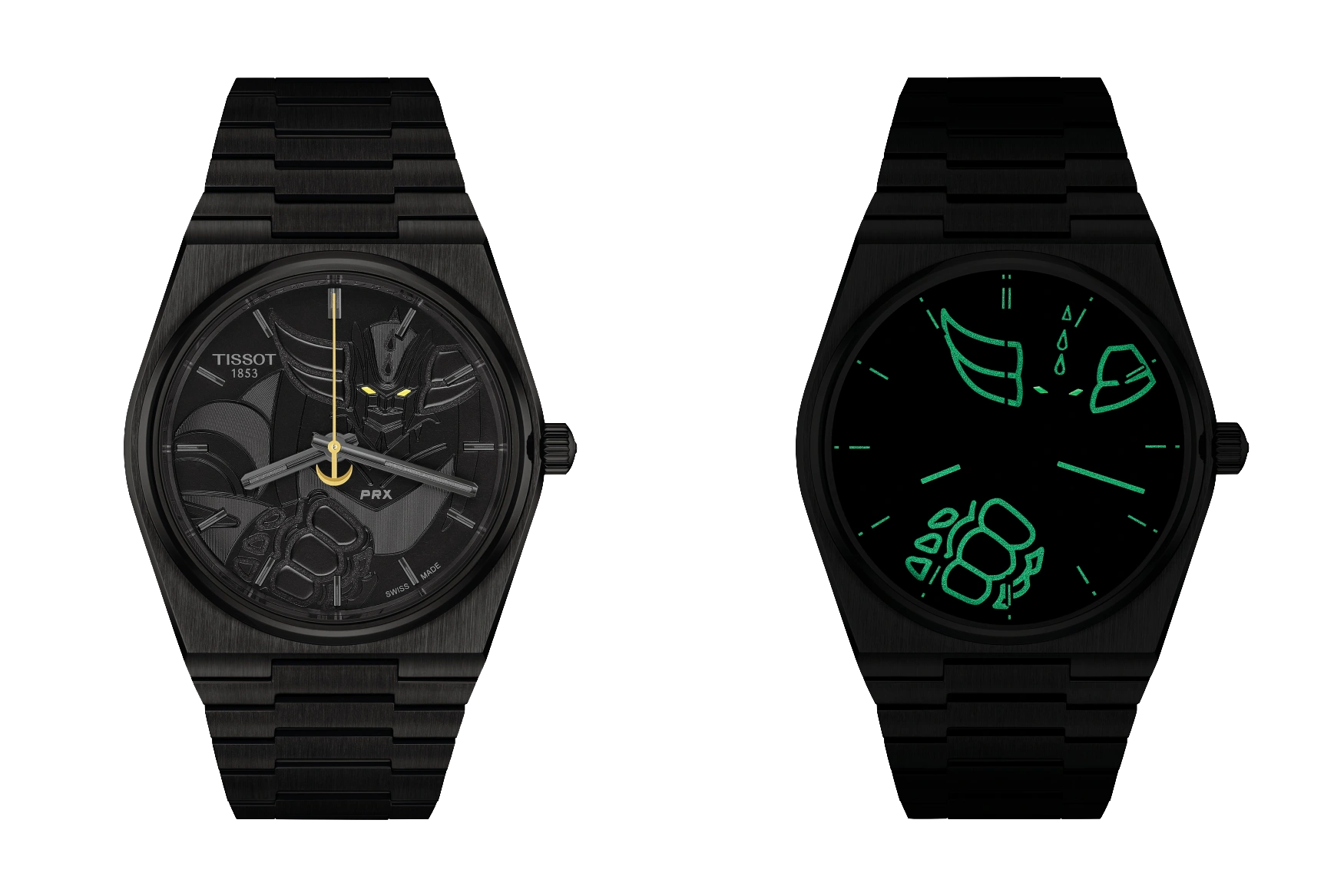 Tissot PRX 40mm UFO Robot Grendizer 50th Anniversary Special Edition lume