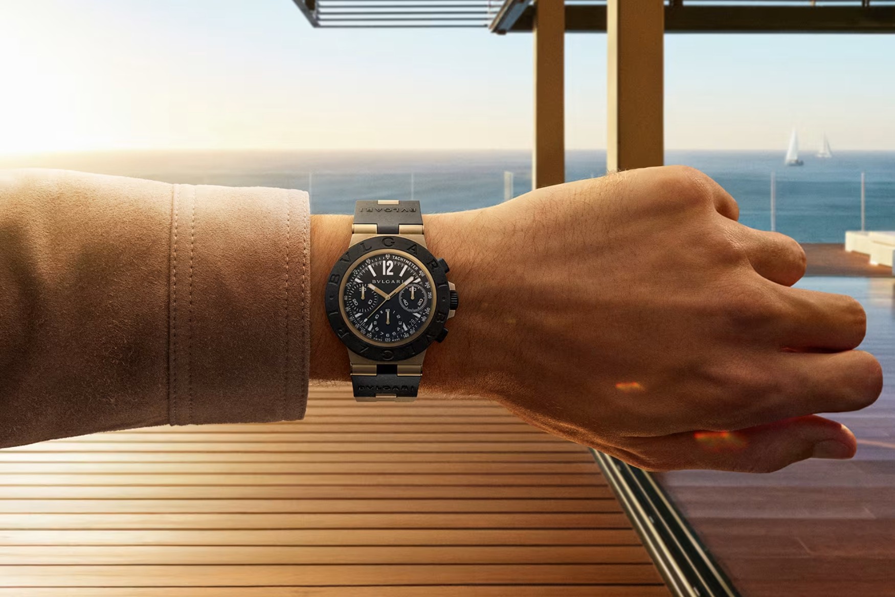 bulgari bronzo chronograph team picks on wrist 1