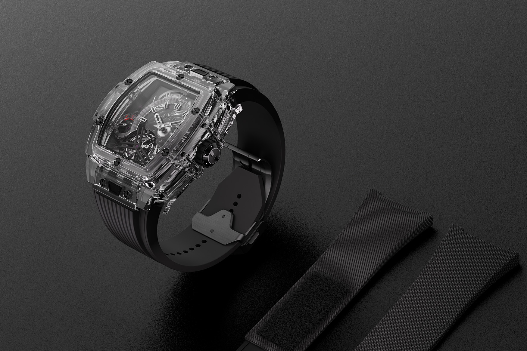 hublot spirit big bang tourbillon black sapphire still