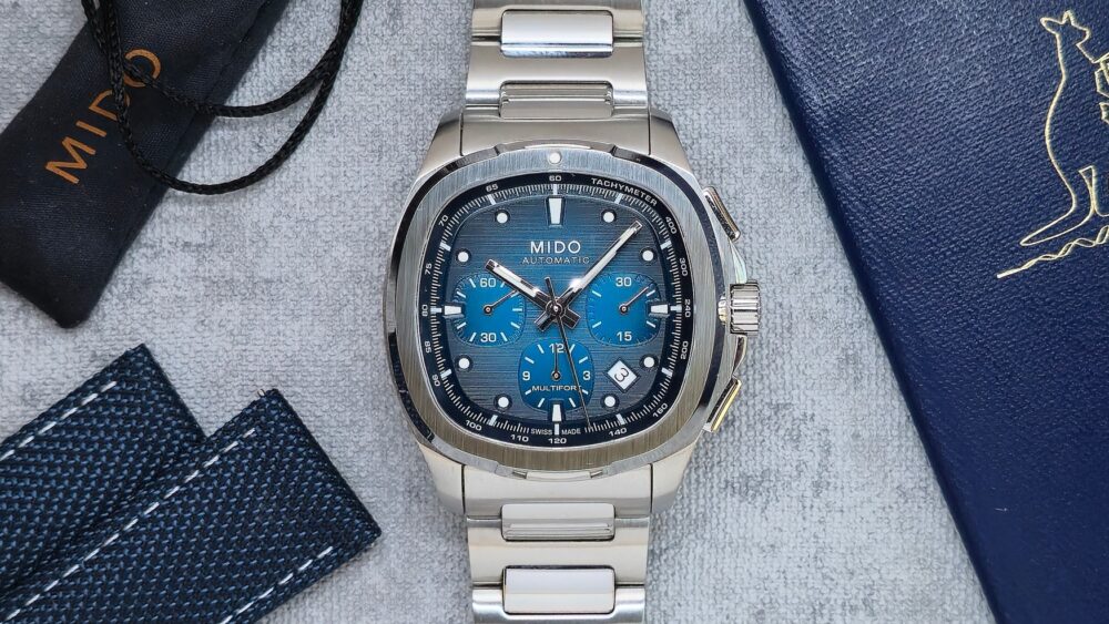 Prime time: Mido changes the channel with the Multifort TV Chronograph