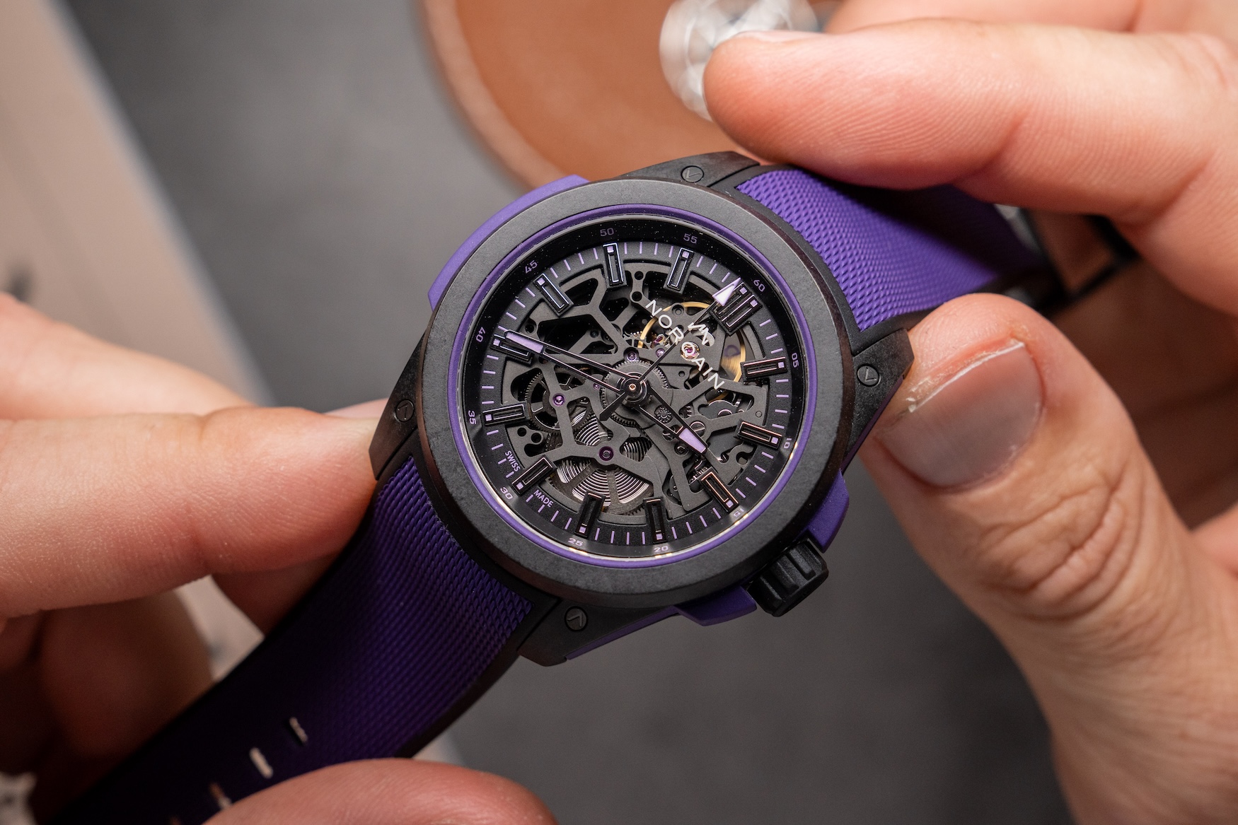 Norqain Wild One Skeleton 42mm Purple Limited Edition 16