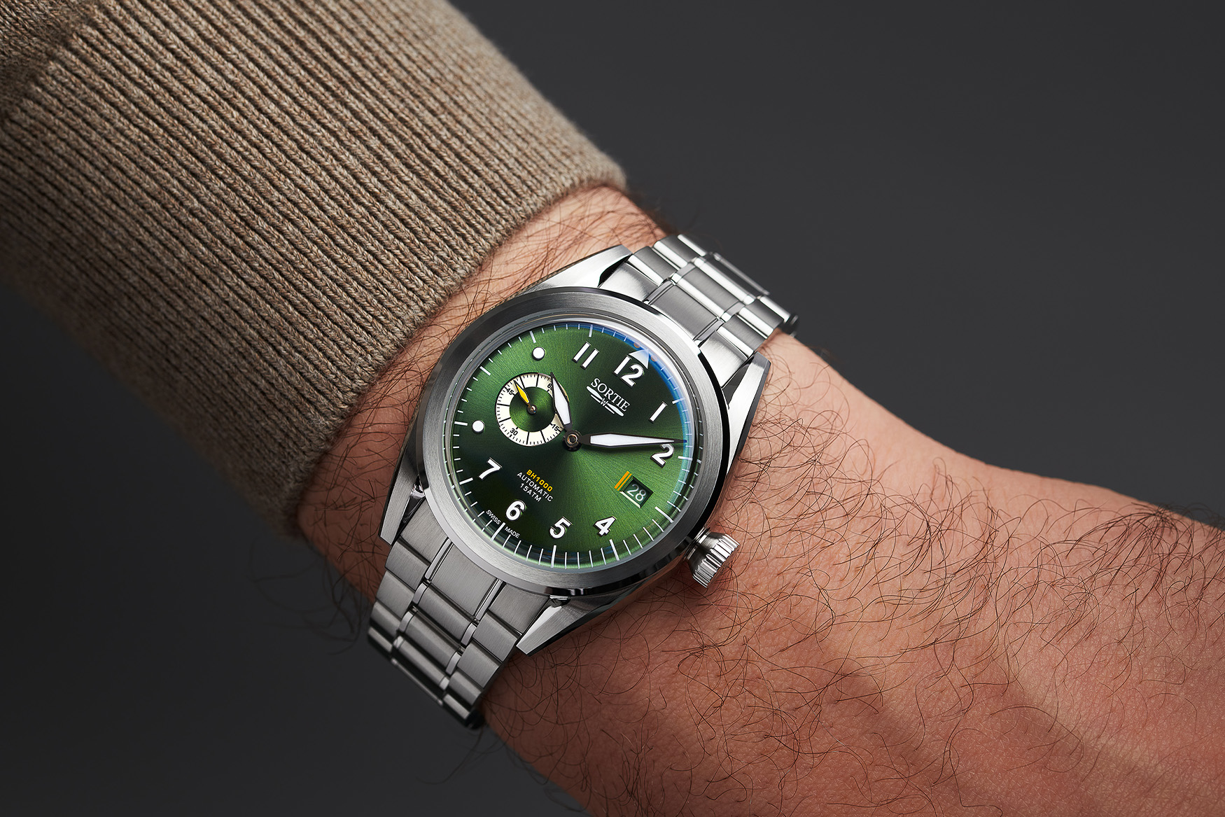 Sortie BH1000 green dial wrist