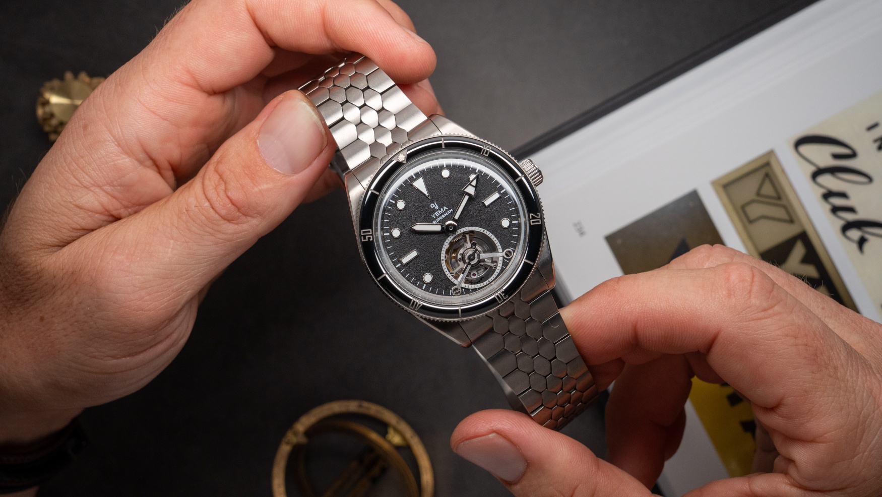 Yema inaugurates its high-end Millésime Editions with a titanium tourbillon Superman force majeure