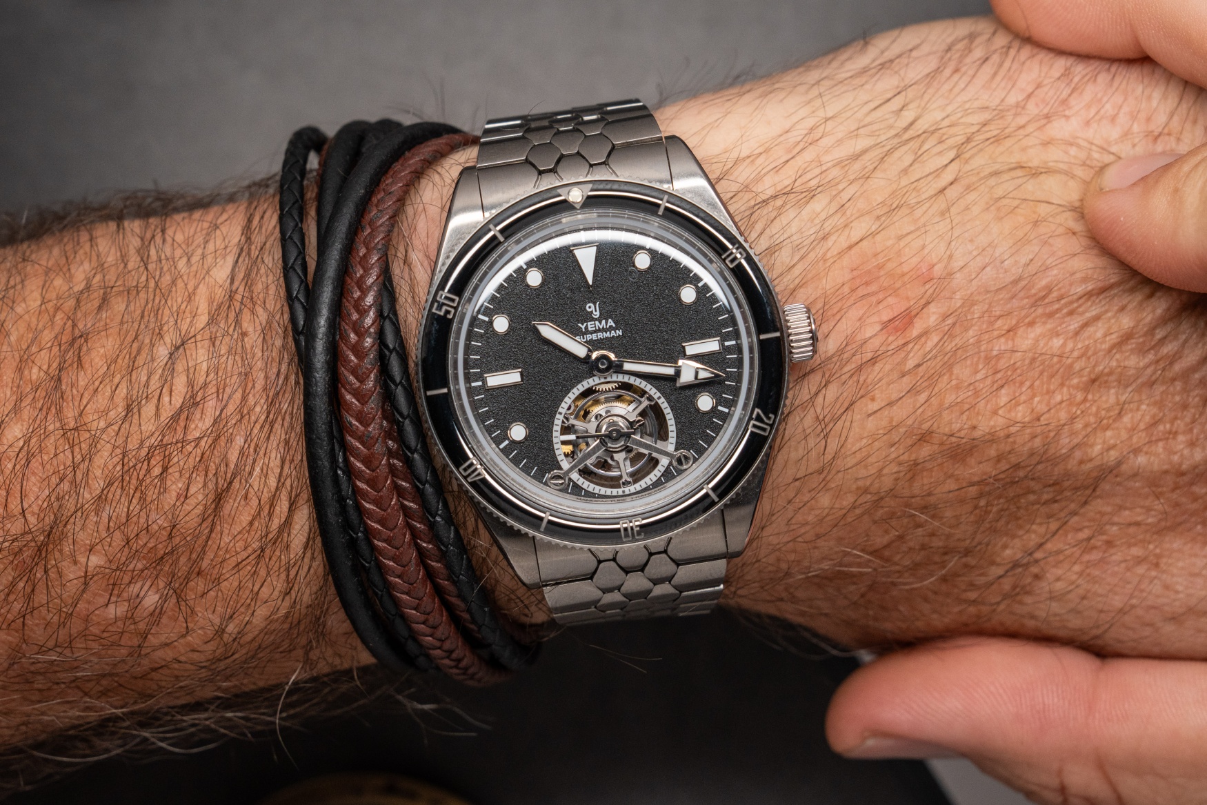 Yema Superman Tourbillon CMM 31 Limited Edition on wrist