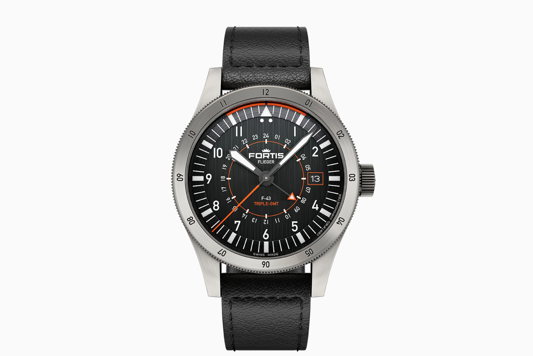 Dây đeo chính hãng Fortis F 43 Triple GMT