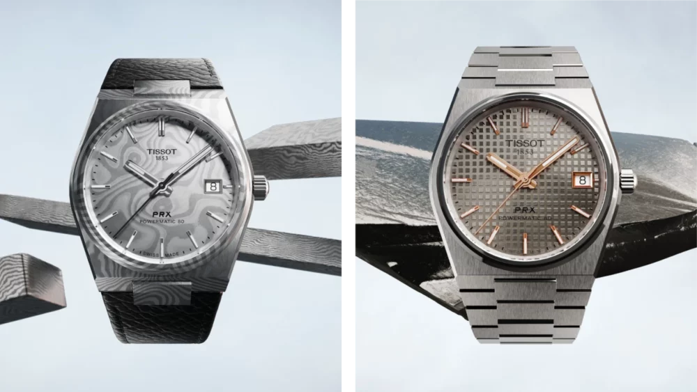 The PRX is about to be hype again as Tissot welcomes 38mm models in titanium and Damascus steel